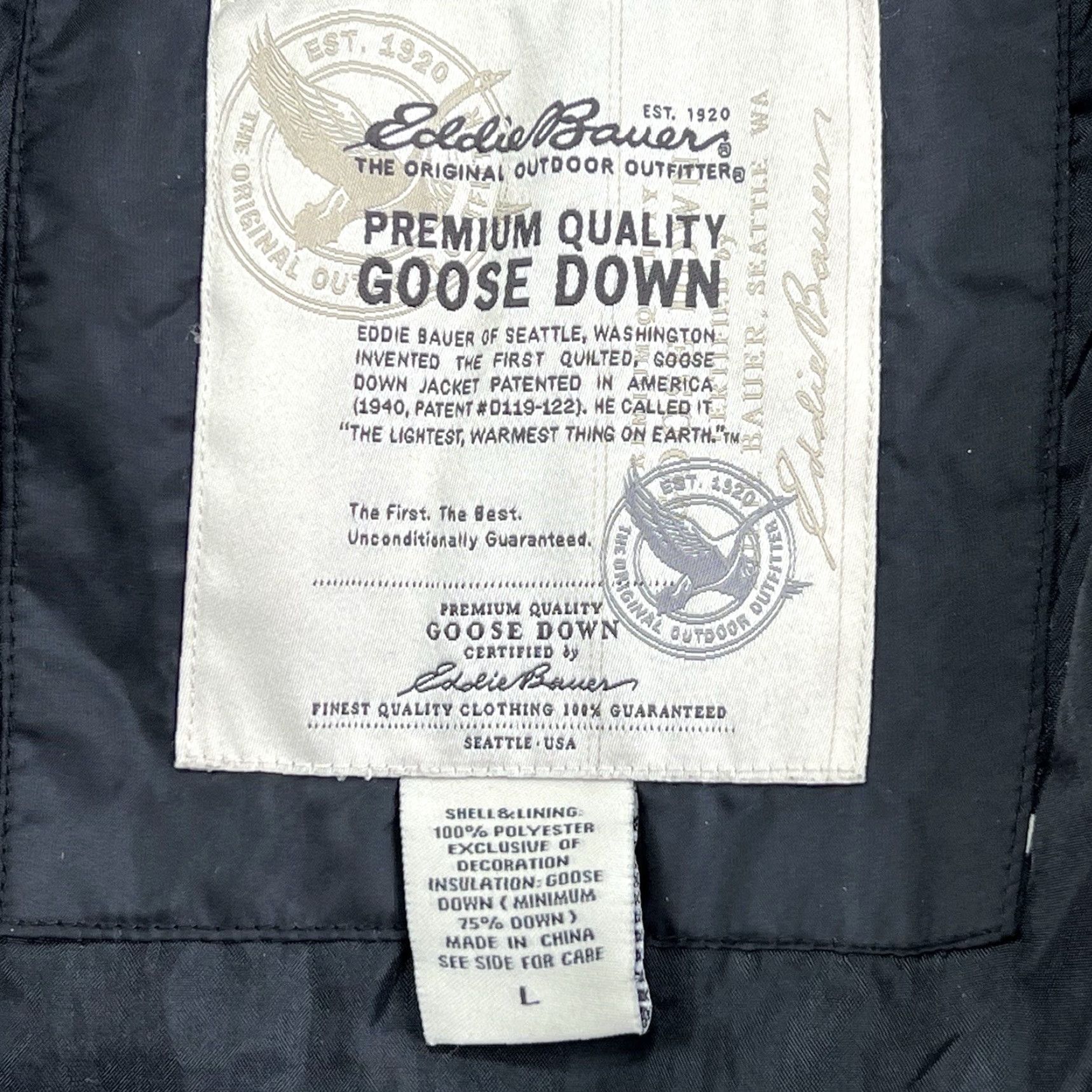 Eddie Bauer VINTAGE Eddie Bauer Puffer Vest Men’s L Black Premium Quality Goose Down Full Zip Size US L / EU 52-54 / 3 - 7 Thumbnail