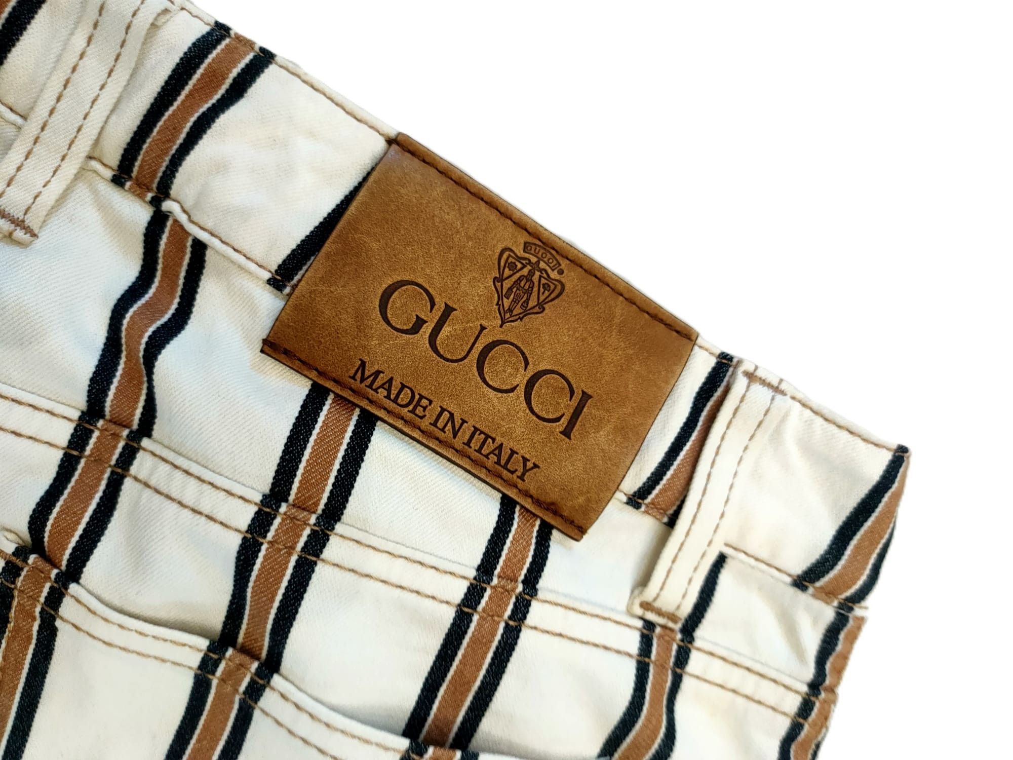 Gucci GUCCI - Vintage Women’s Striped Pants - Size IT 44 Size 32" / US 10 / IT 46 - 3 Thumbnail