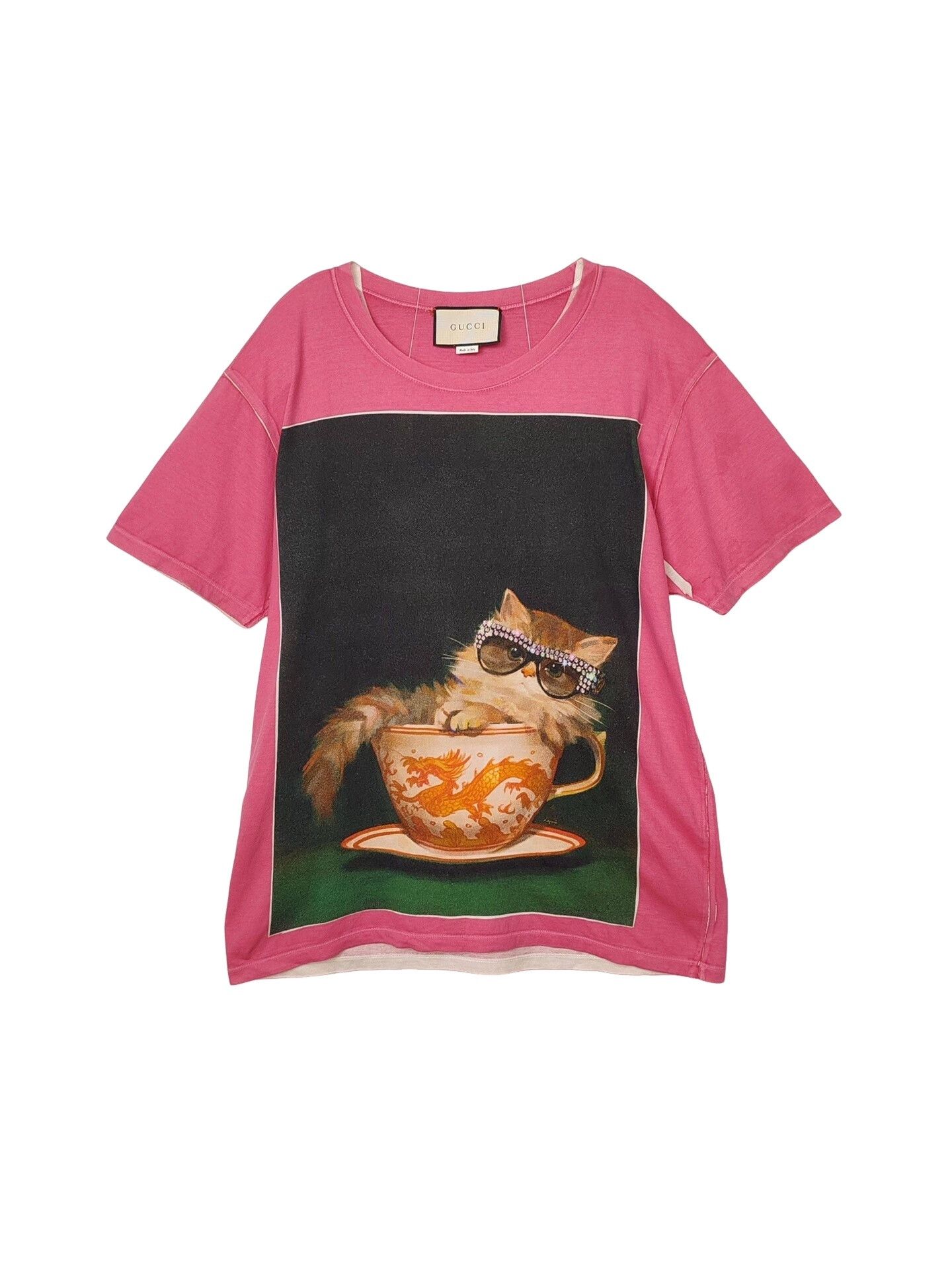 Gucci Gucci Cat Graphic T-Shirt Size M Size US M / EU 48-50 / 2 - 1 Thumbnail