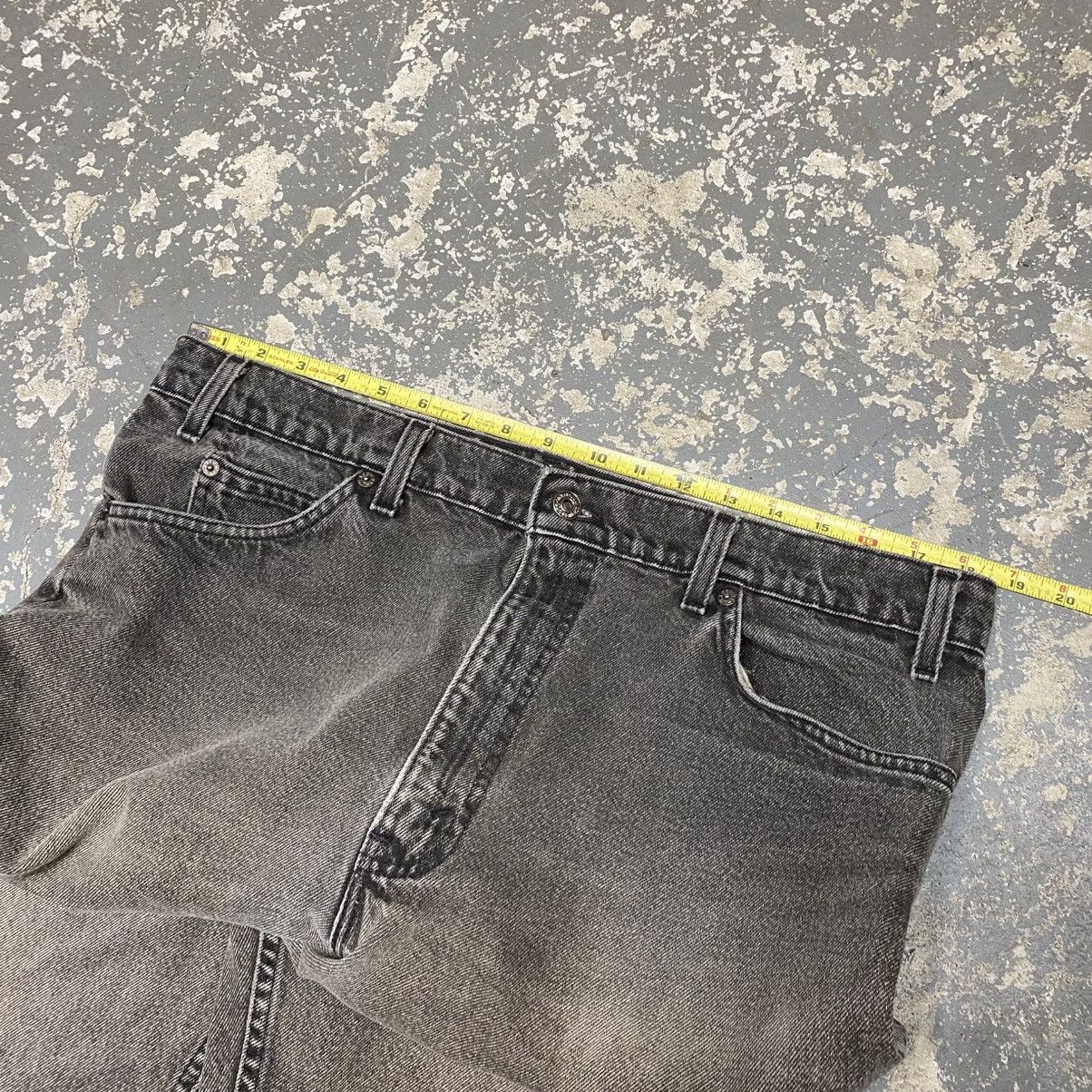 Levi's × Vintage Vintage Levi’s 550 Relaxed Fit Black Faded Denim Jeans 90s Size US 37 - 8 Thumbnail