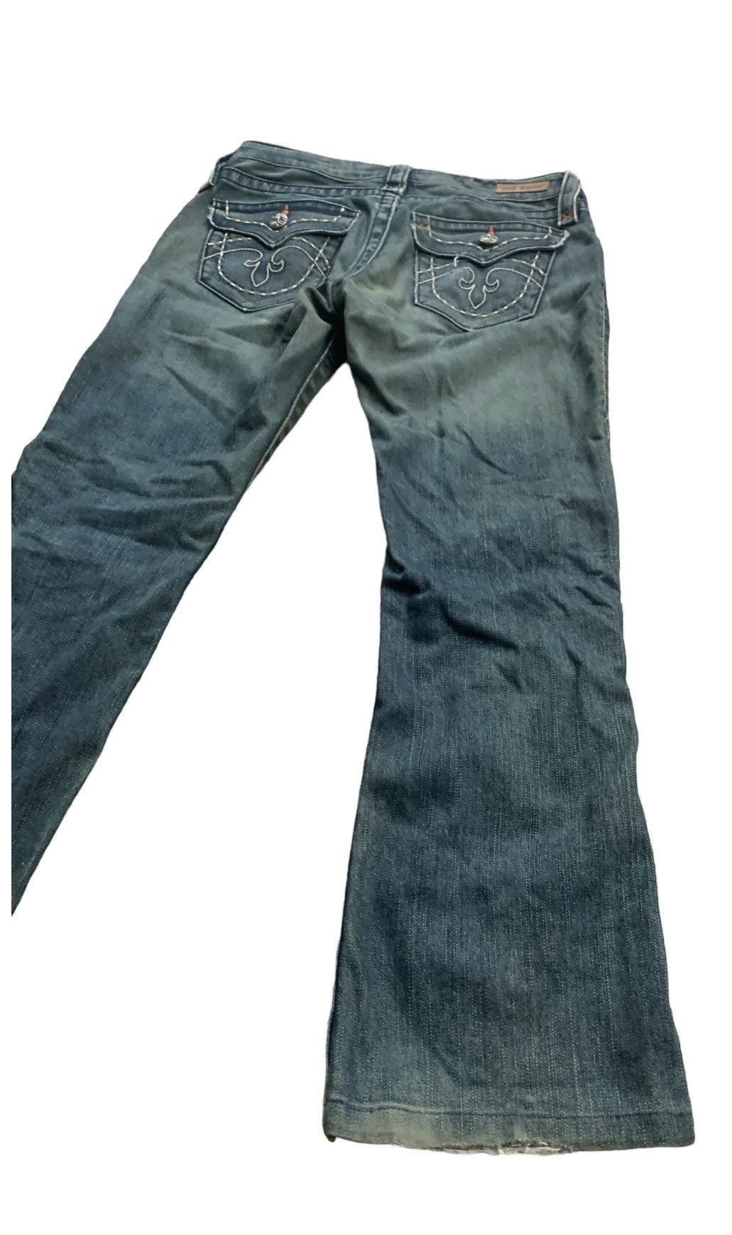 Rock Revival Flared Cyber Goth Style Rock Revival Lowrise Jeans Size US 31 - 5 Thumbnail