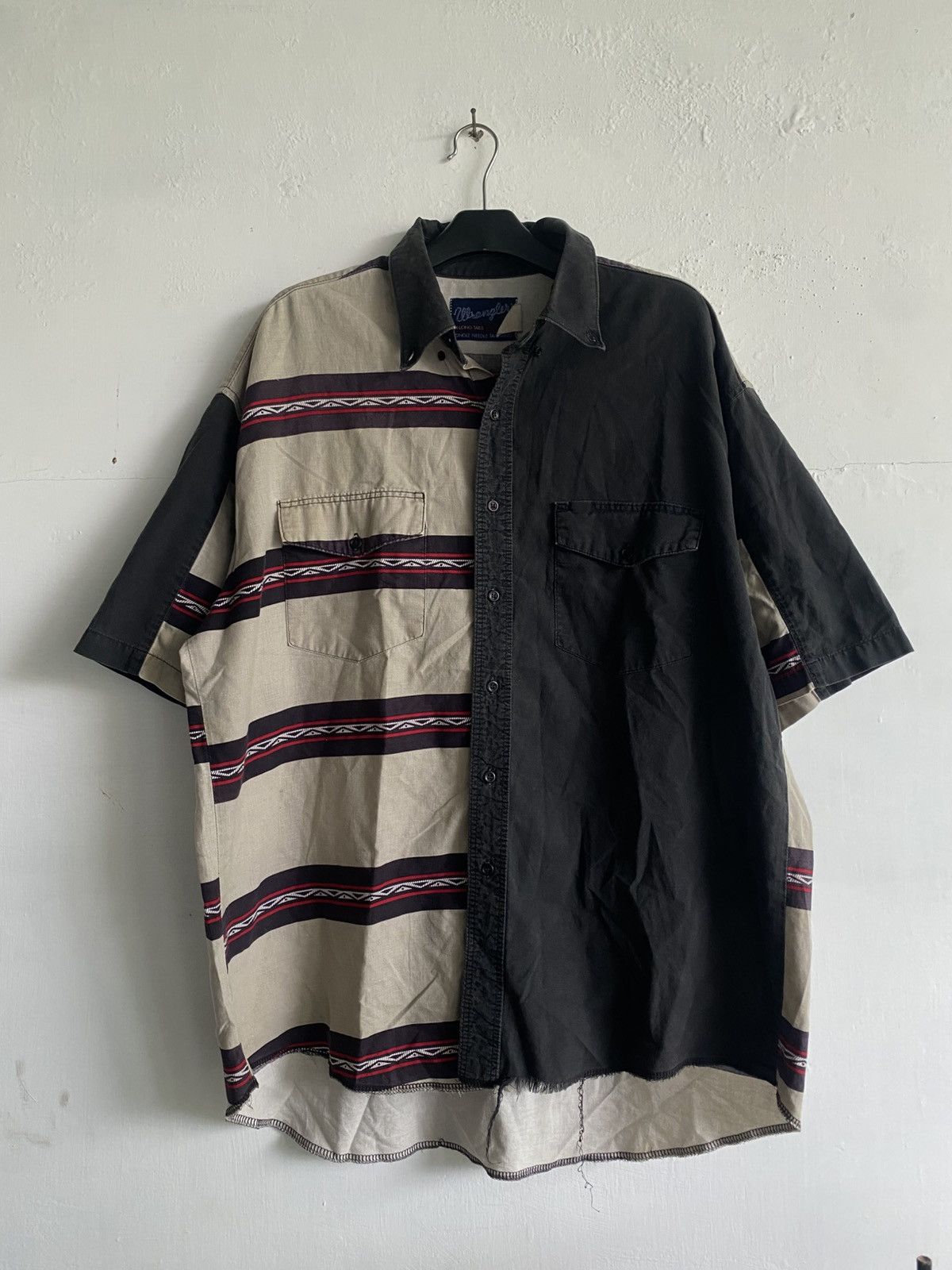 Wrangler Vintage 90s Wrangler Single Needle Tailoring shirt Size US XL / EU 56 / 4 - 1 Thumbnail
