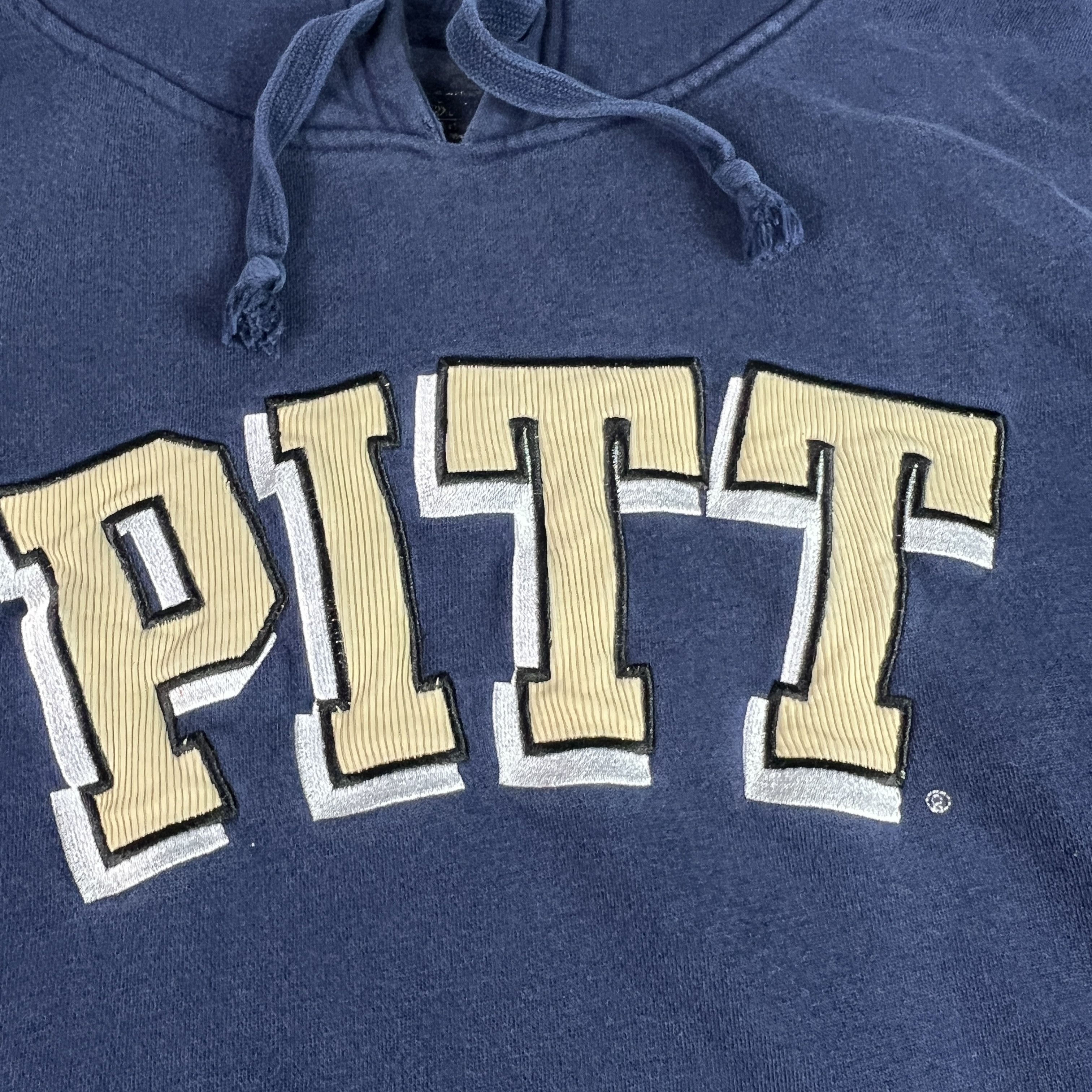 NCAA Pittsburgh Pitt Panthers Sweatshirt Blue Faded Hoodie Size US XXL / EU 58 / 5 - 7 Thumbnail