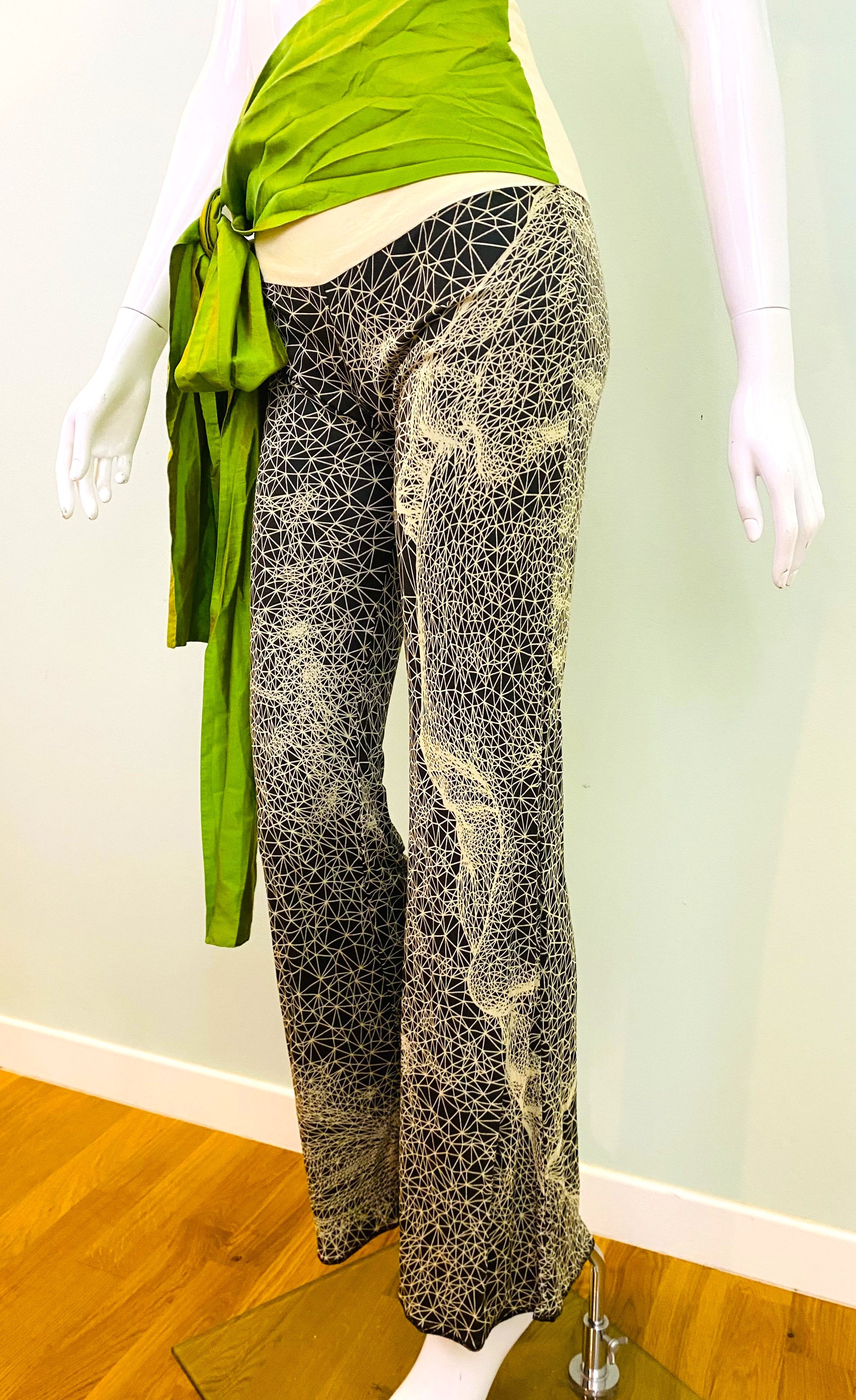 Jean Paul Gaultier Jean Paul Gaultier Geometric Face Optical Illusion Pants Size 25" / US 0 / IT 36 - 7 Thumbnail