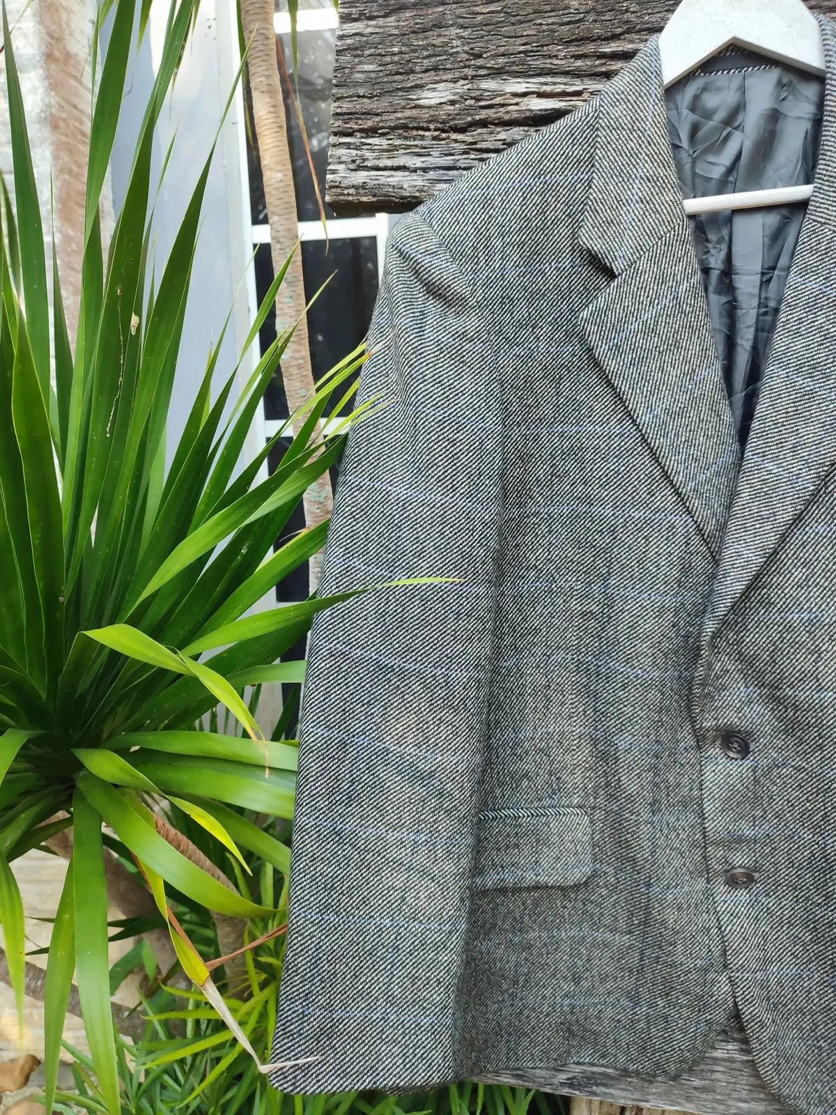 Burberry Burberry London Glen Plaid Wool Blazer Vintage 90s, Size 40R Size 40R - 3 Thumbnail