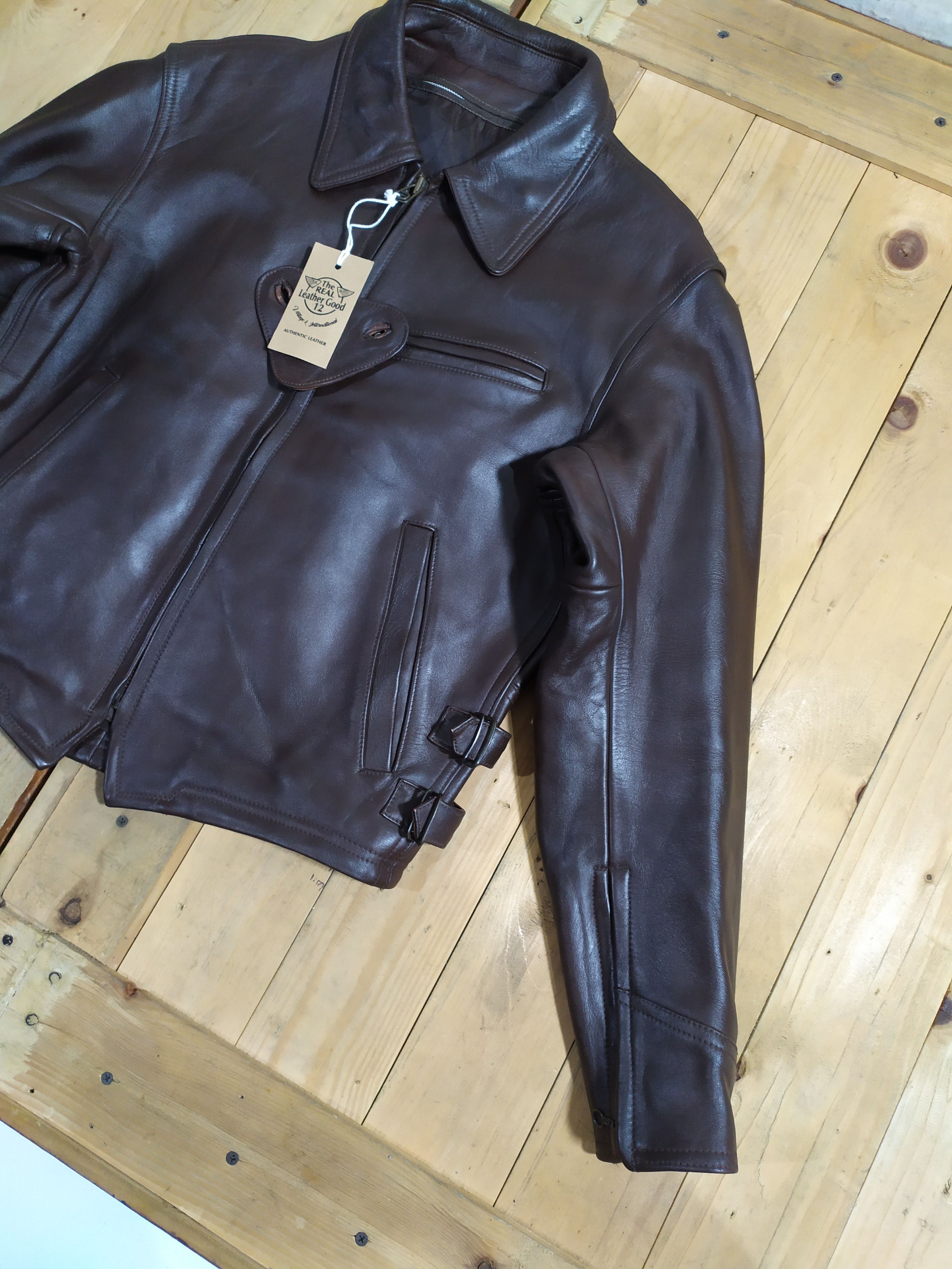 ジャケット・アウター harold's gear leather jacket HAROLD'S GEAR LEATHER HORSEHIDE RUSSET BROWN SINGLE JACKET