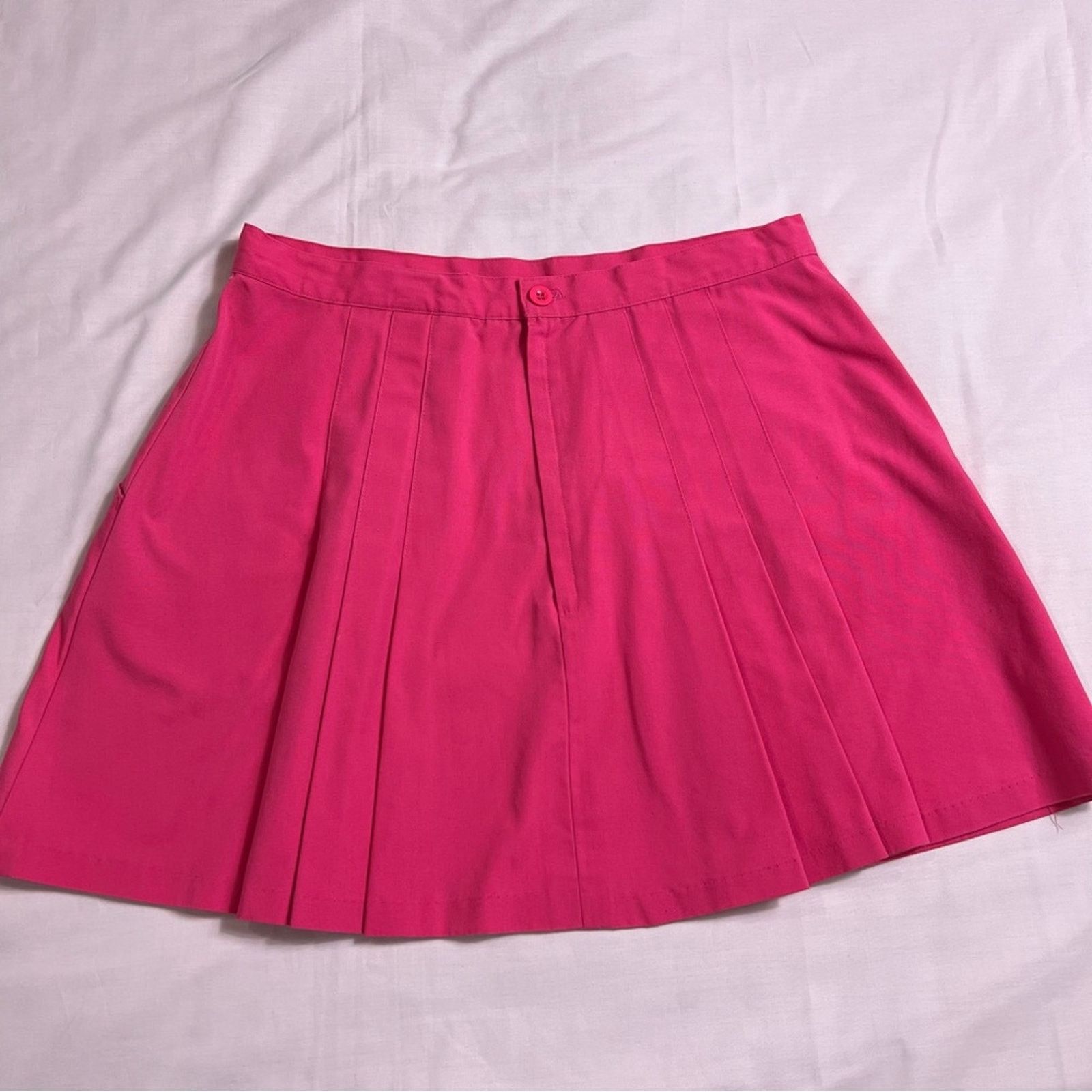 Other Breaking Point Women’s M/L 90s tennis skirt Hot Pink Pleated Size 28" / US 6 / IT 42 - 6 Thumbnail