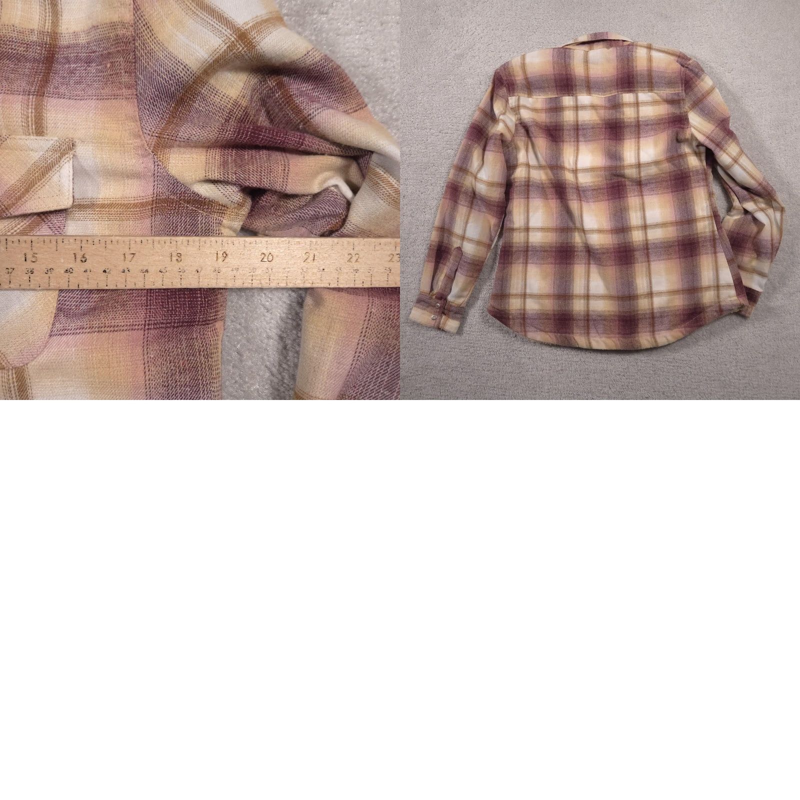 Vintage Stillwater Supply Flannel Shirt Womens Small Plaid Sherpa Lined Snap Front Size S / US 4 / IT 40 - 9 Thumbnail