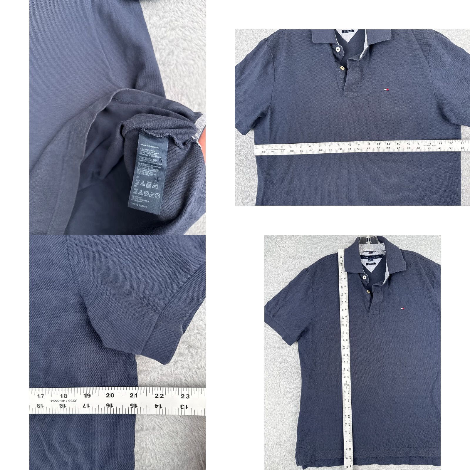 Tommy Hilfiger Tommy Hilfiger Polo Shirt Men Medium Blue 100% Cotton Classic Fit Size US M / EU 48-50 / 2 - 8 Thumbnail