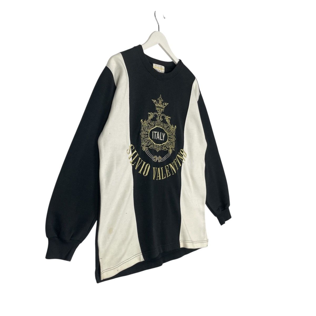 Designer × Vintage Vintage Hoodie/sweater SILVIO VALENTINO ITALY BIG LOGO Size US S / EU 44-46 / 1 - 3 Thumbnail