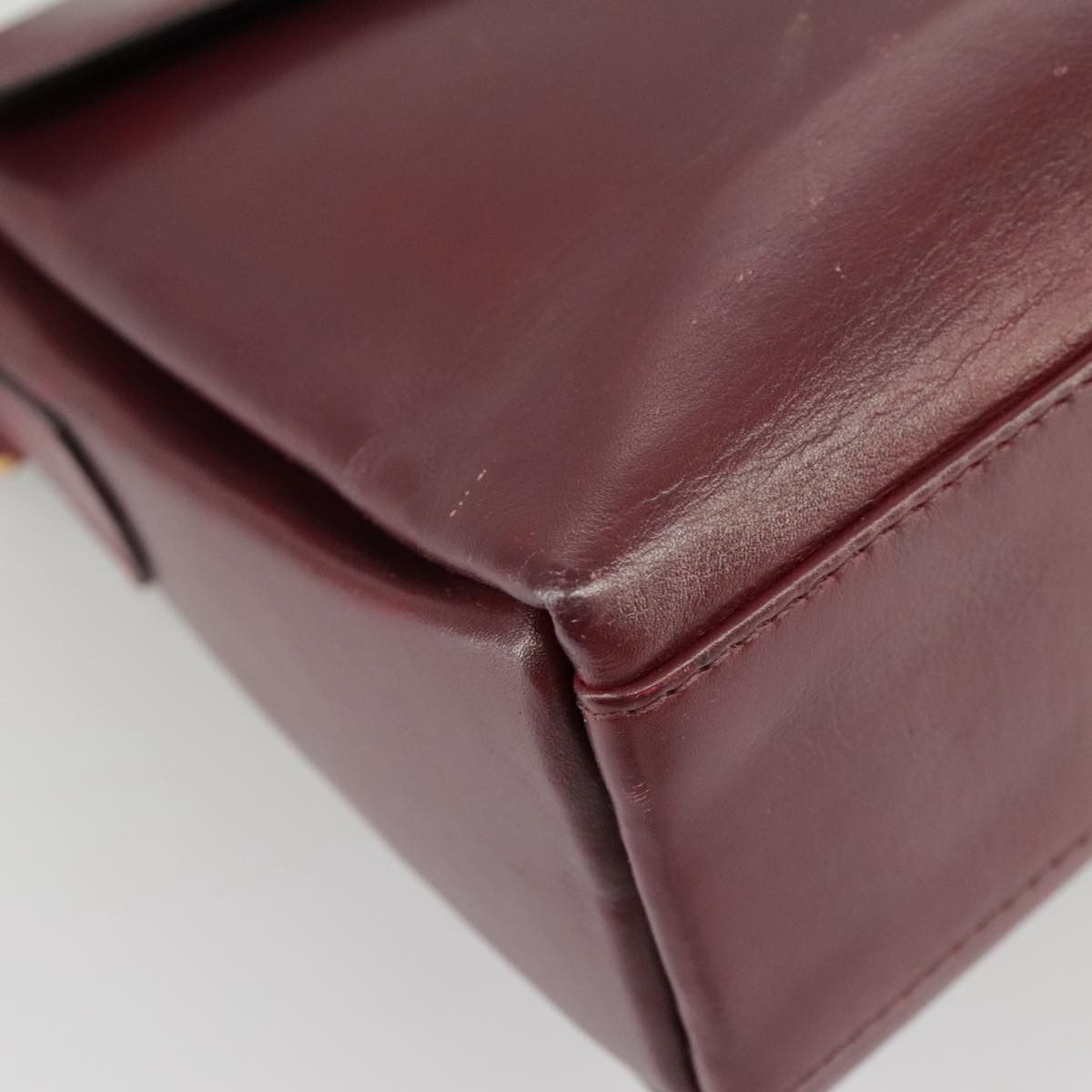 Celine CELINE Shoulder Bag Leather Wine Red Gold Size ONE SIZE - 13 Thumbnail