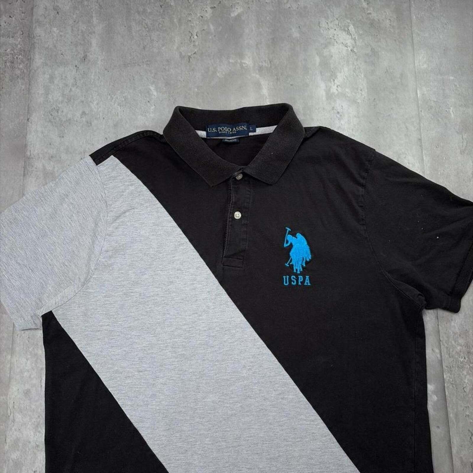 U.S. Polo Assn. Y2K Black U.S. Polo Assn Grunge Chief Keef Polo Shirt Size US L / EU 52-54 / 3 - 3 Thumbnail