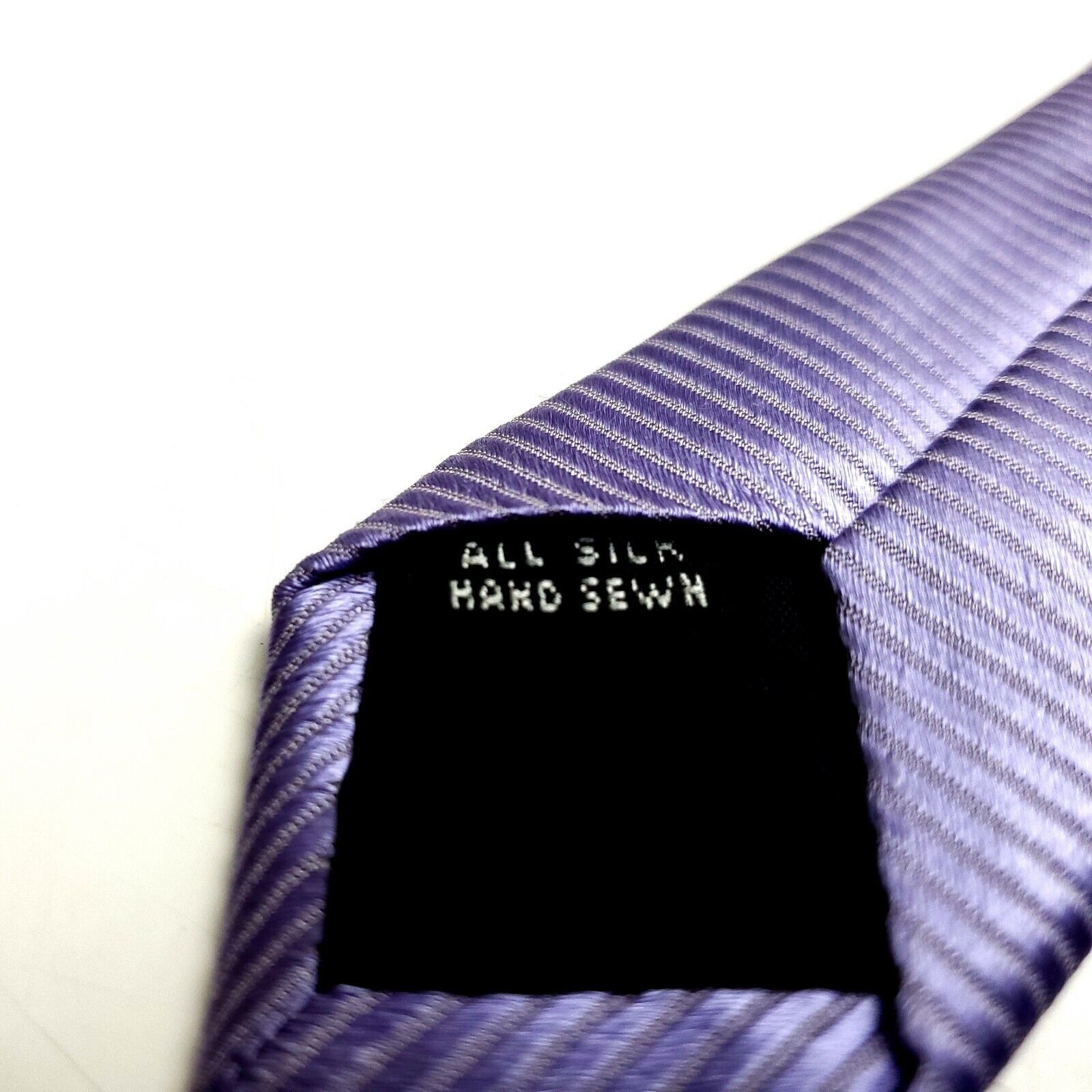 Jos. A. Bank Jos A Bank Silk Tie Purple Woven Striped Hand Sewn Striped Size ONE SIZE - 5 Thumbnail