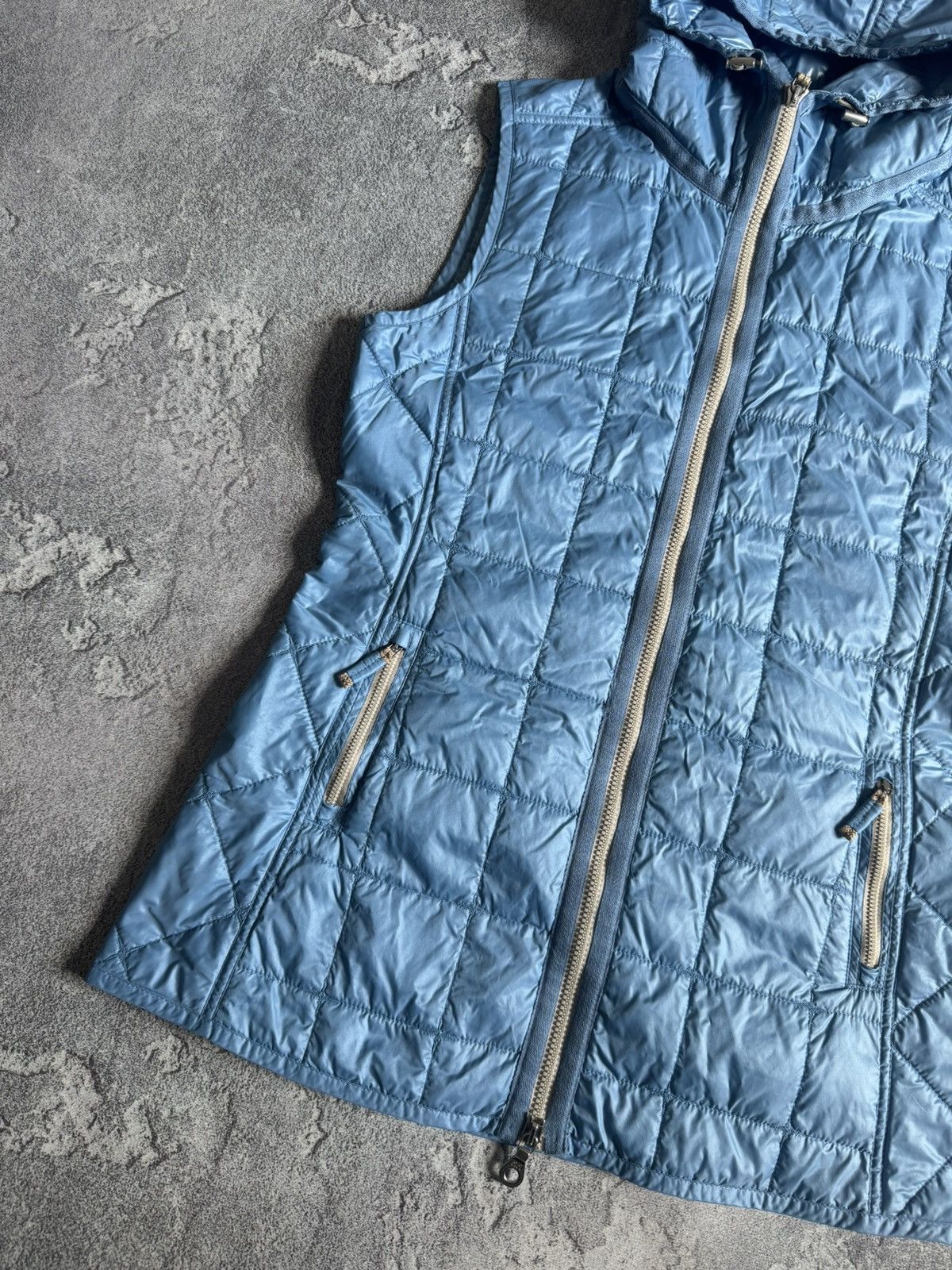 Frauenschuh Frauenschuh 3size blue quilted zip sleeveless jacket vest Size L / US 10 / IT 46 - 9 Thumbnail