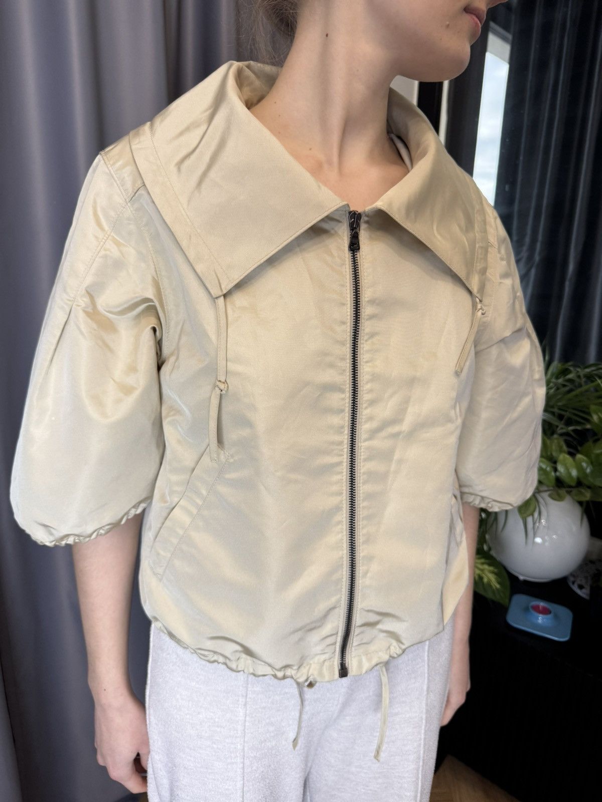 Prada Prada designer vintage silk Jacket light bomber japanese Size M / US 6-8 / IT 42-44 - 2 Thumbnail