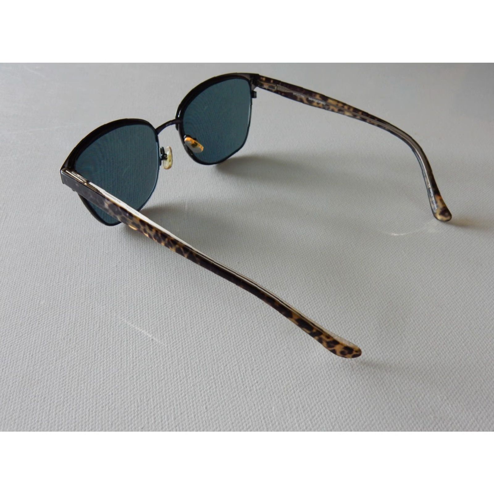 Vintage Karen Kane Women's Sunglasses Frames Only 57x17 140 Navy/Leopard Size ONE SIZE - 3 Thumbnail