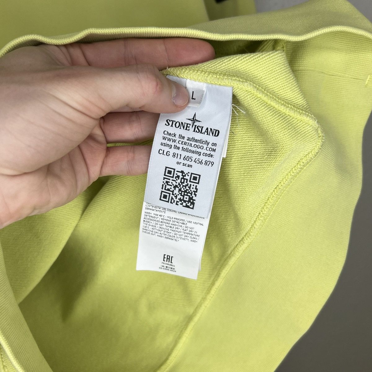 Stone Island Stone Island Hoodie Sweatshirt Hooded Yellow Patch Logo Size US L / EU 52-54 / 3 - 7 Thumbnail