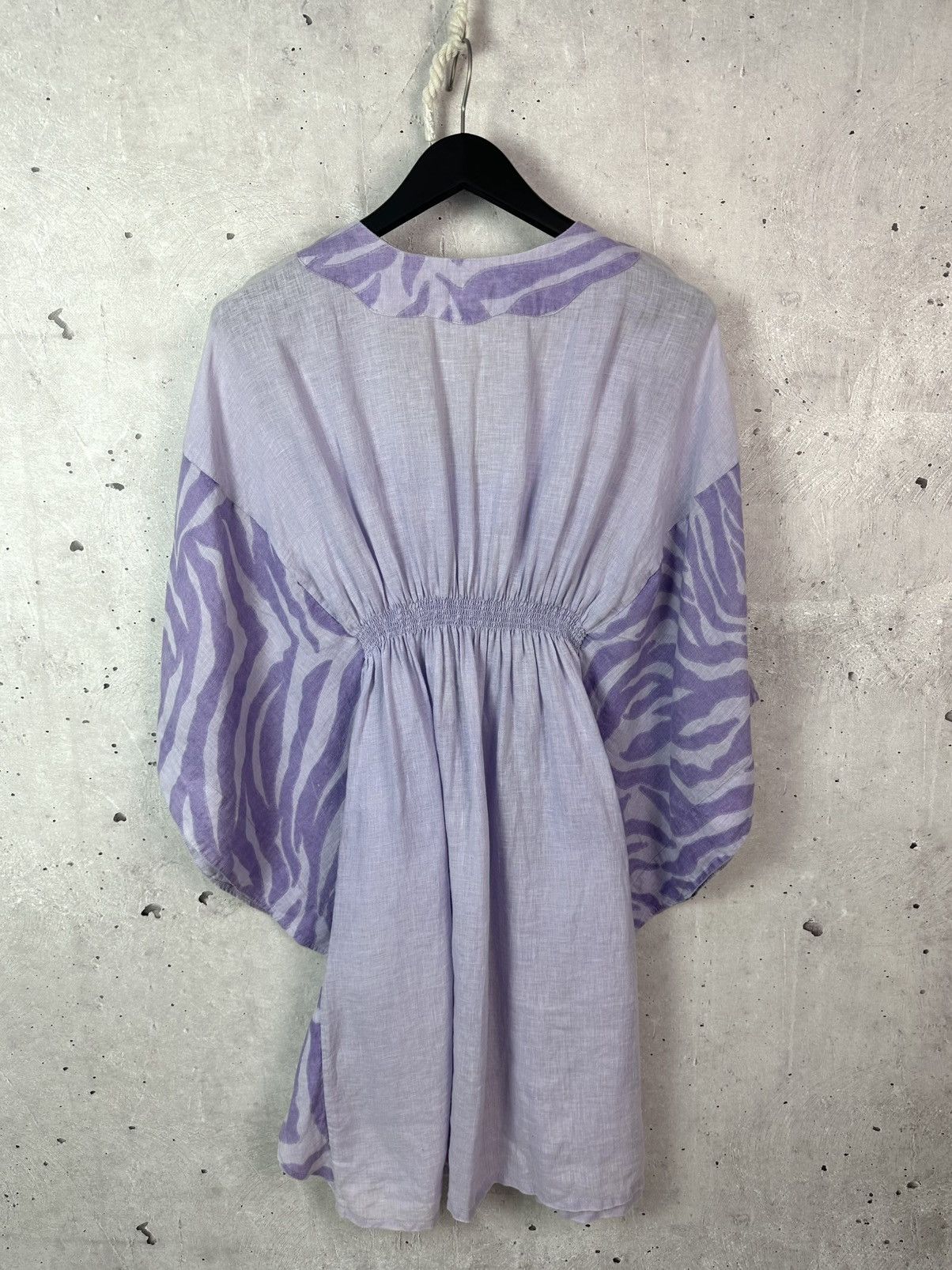 120% Lino 120% Lino Purple Oversized V-neck Poncho Dress Size M / US 6-8 / IT 42-44 - 7 Thumbnail