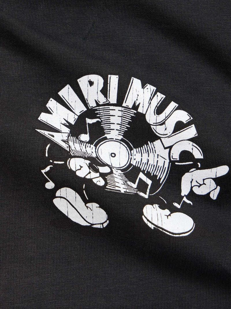 Amiri o1s1wg110526 Hollywood Music Record T-Shirt in Black Size US L / EU 52-54 / 3 - 4 Thumbnail