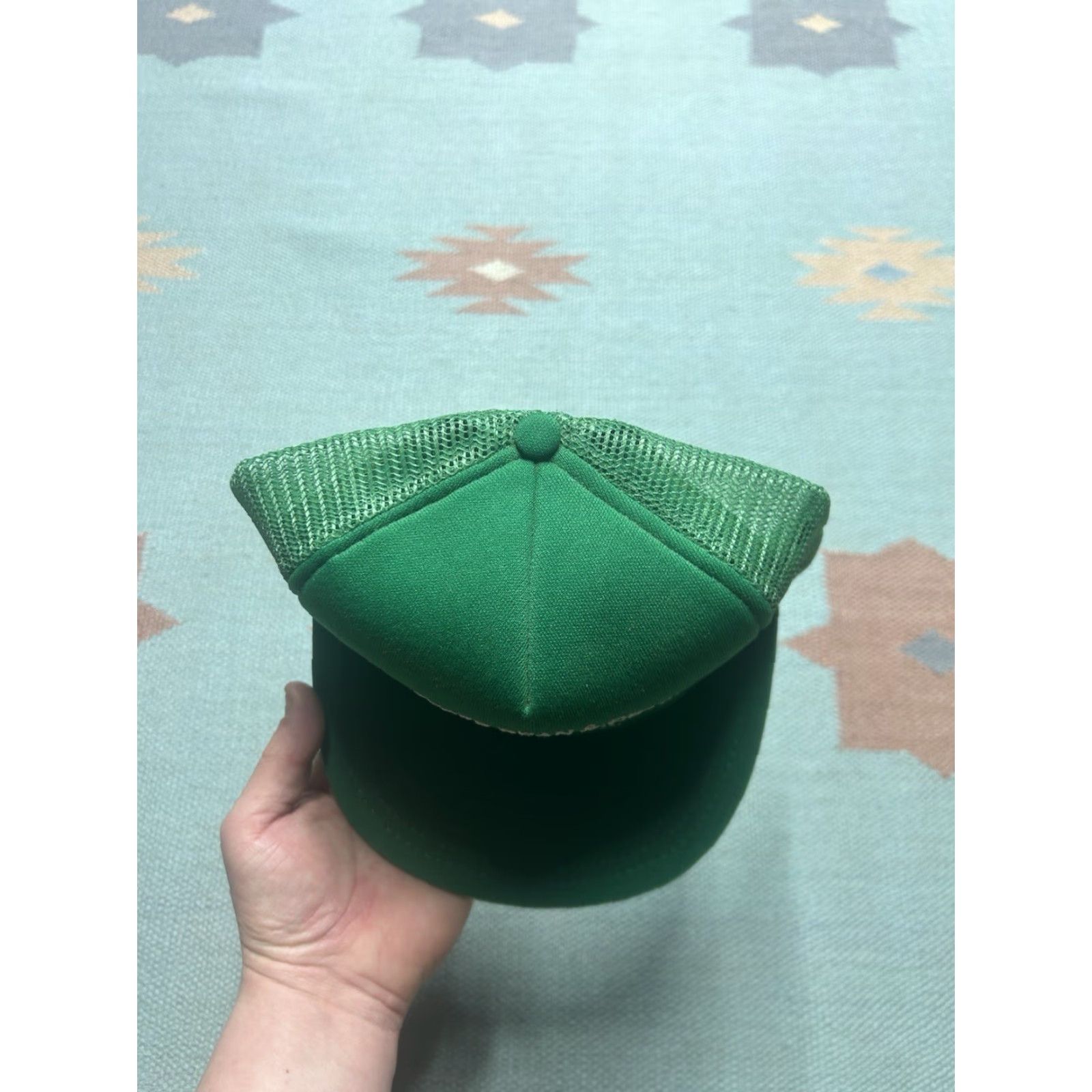 Vintage VINTAGE Auburn Snapback Hat Cap Green USA Michigan Farm Bean Grain Ittner Adjustable Men Size ONE SIZE - 3 Thumbnail
