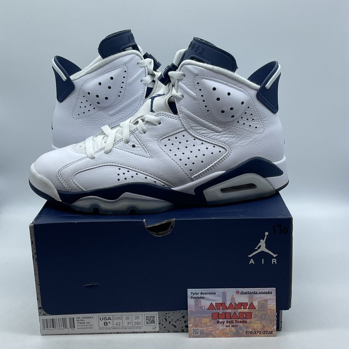 Jordan Brand Air Jordan 6 midnight navy Size US 8.5 / EU 41-42 - 1 Thumbnail