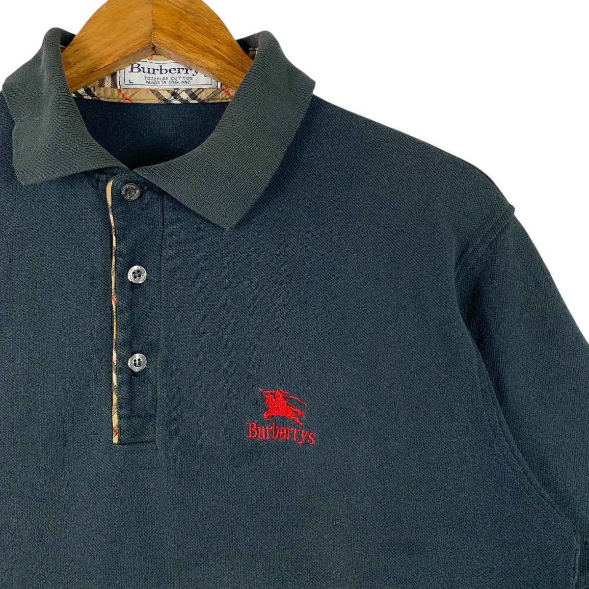 Burberry Vintage BURBERRYS London England Brand Embroidered LogoShirt Size US L / EU 52-54 / 3 - 3 Thumbnail