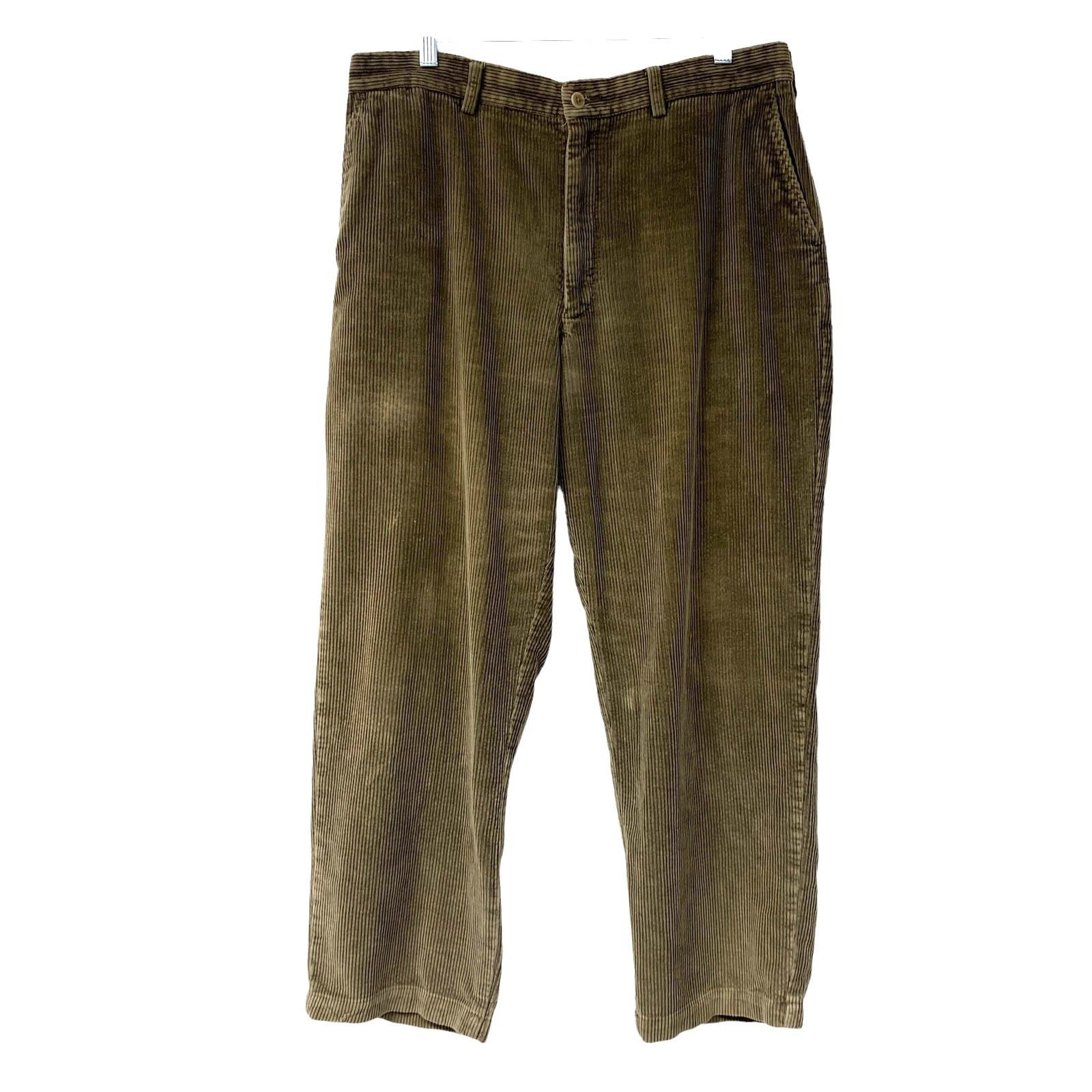 Savane Savane Mens Size 36 x 29 Earth Green Corduroy Trousers Pants Size 36" / US 14 / IT 50 - 1 Thumbnail
