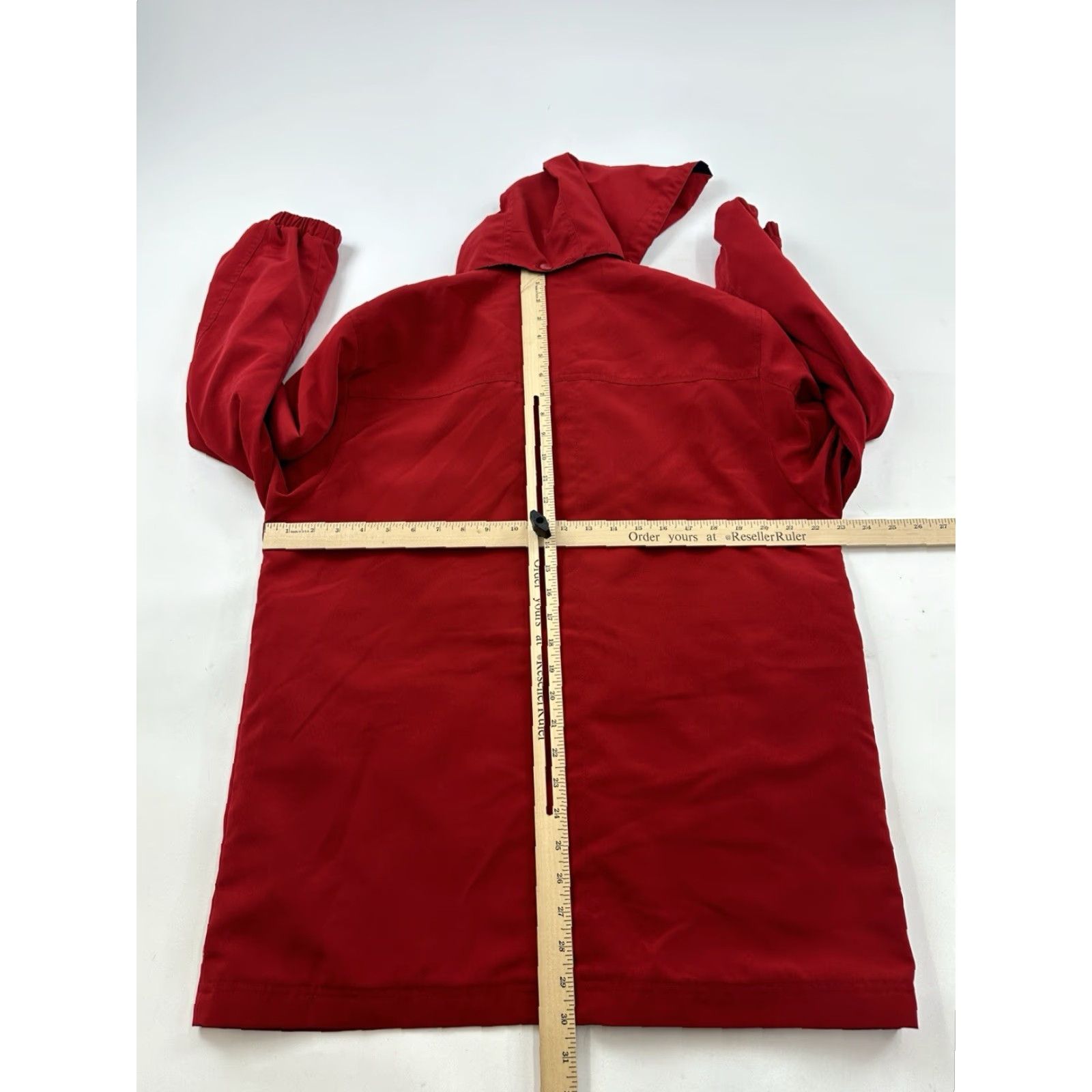 Vintage Braetan Jacket Womens M Red Hooded Full Zip Coat Removable Hood Pockets Basic Jacket Size M / US 6-8 / IT 42-44 - 7 Thumbnail