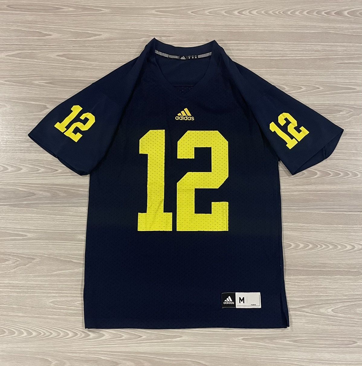 Adidas Adidas 2013 NCAA Michigan Wolverines #12 Jersey Men’s Medium Size US M / EU 48-50 / 2 - 1 Thumbnail