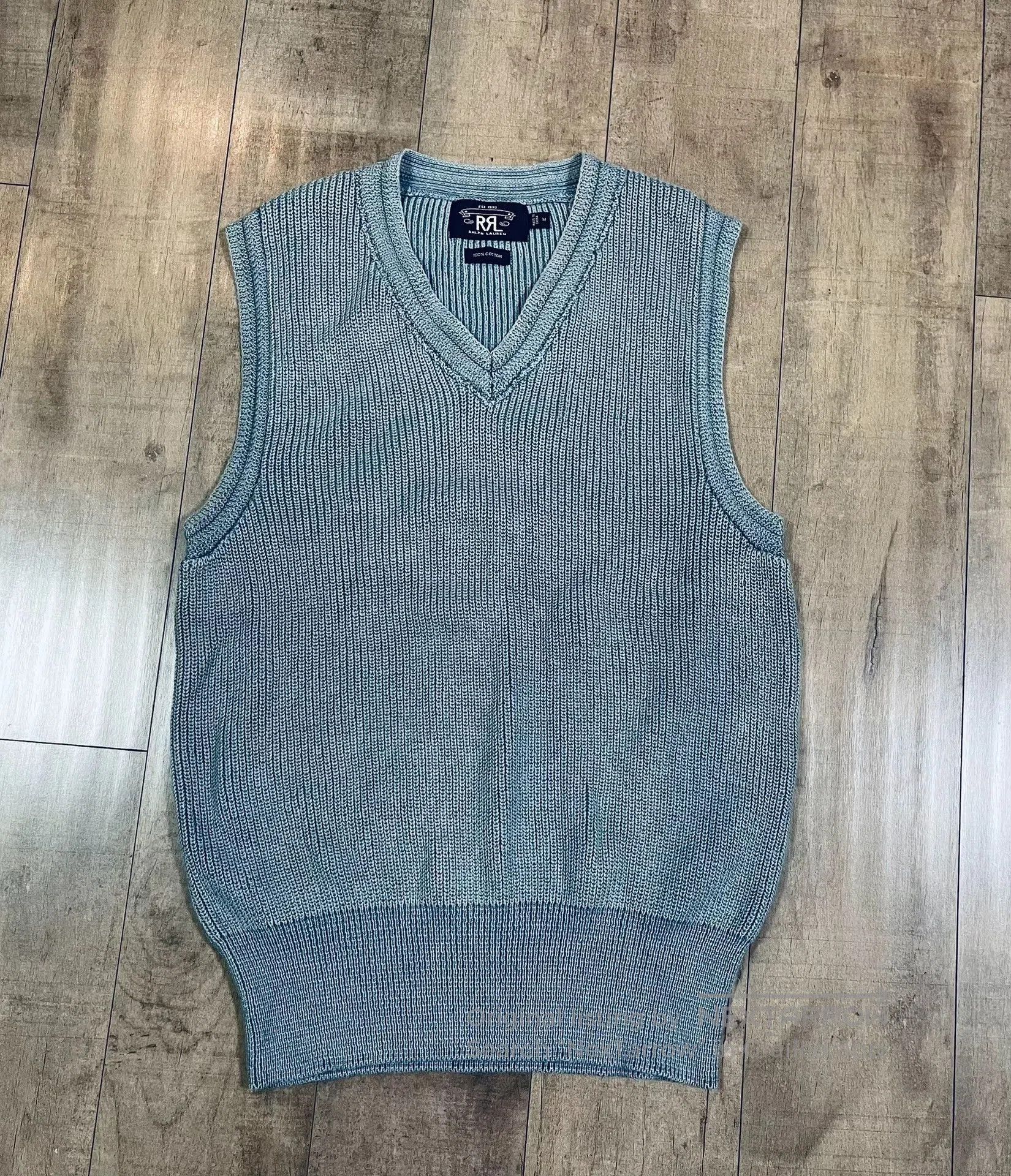 RRL Ralph Lauren RRL Indigo Knitted Vest. Size US S / EU 44-46 / 1 - 1 Thumbnail
