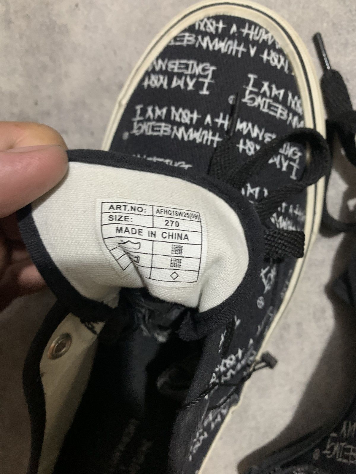 Other Shoes print i am not human being Size US 7.5 / EU 40-41 - 6 Thumbnail