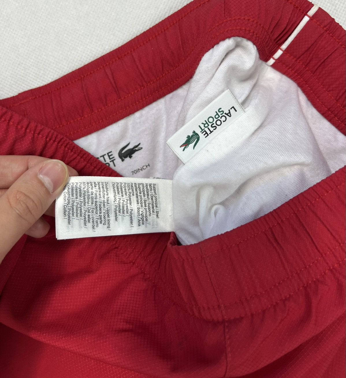 Lacoste Pants Lacoste Small Logo Red Size US 31 - 4 Thumbnail