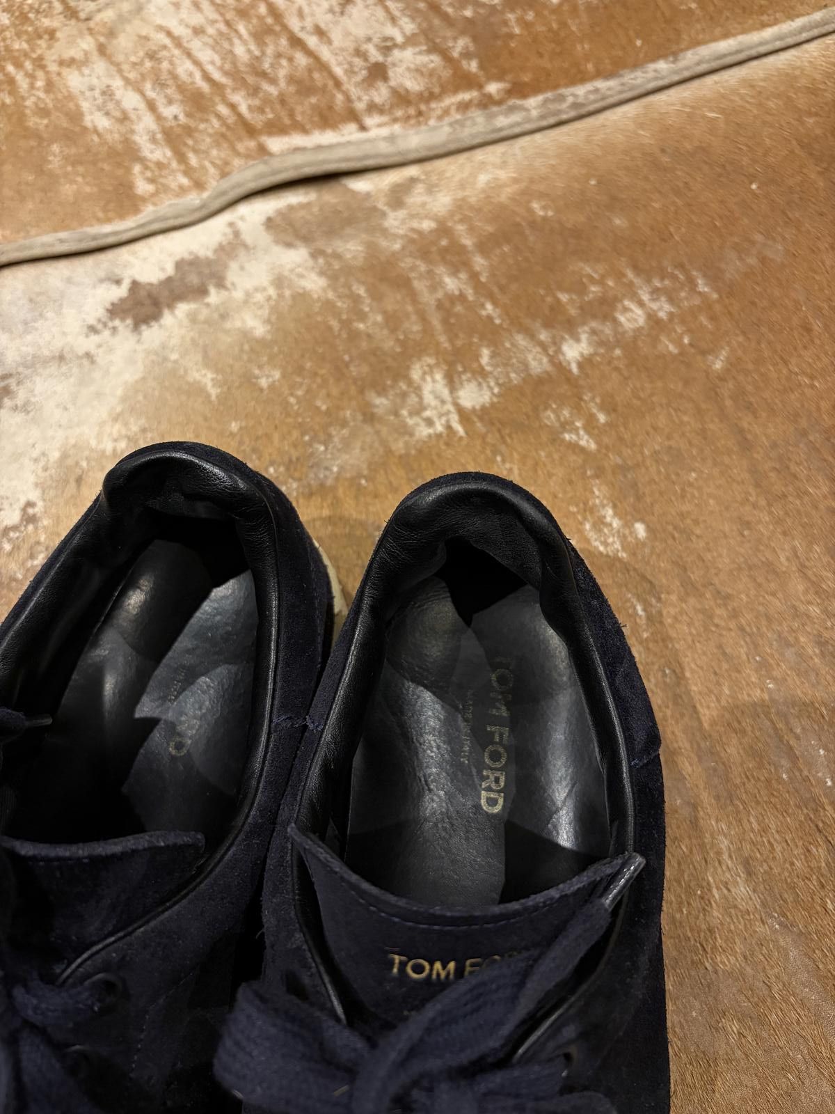 Tom Ford Tom Ford Navy Suede Low-Top Sneakers Size US 10 / EU 43 - 9 Thumbnail