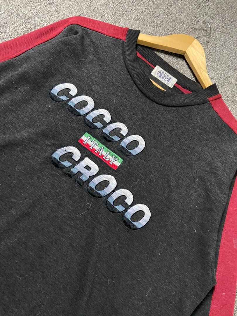 Japanese Brand Cocco & Croco Italy Crewneck Sweatshirt (187) Size US L / EU 52-54 / 3 - 6 Thumbnail