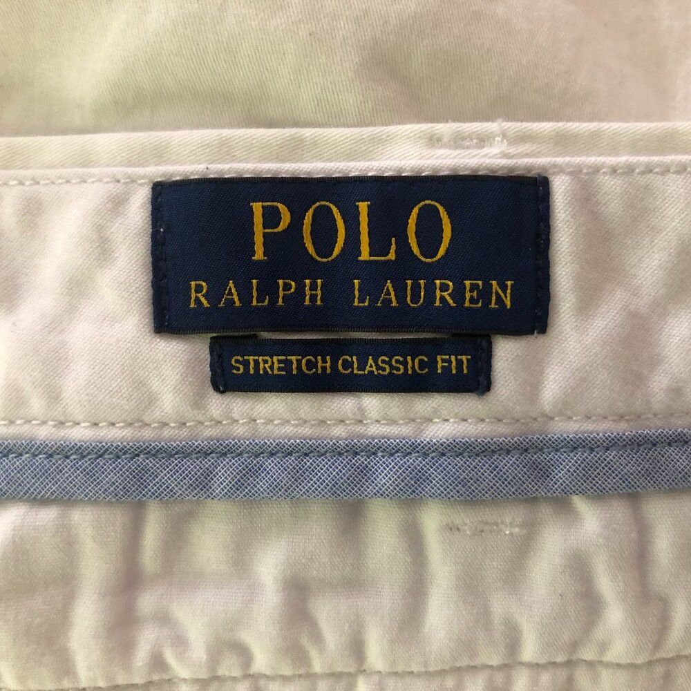 Polo Ralph Lauren polo Ralph Lauren men's white cotton casual shorts size: 40 Size US 40 / EU 56 - 4 Thumbnail