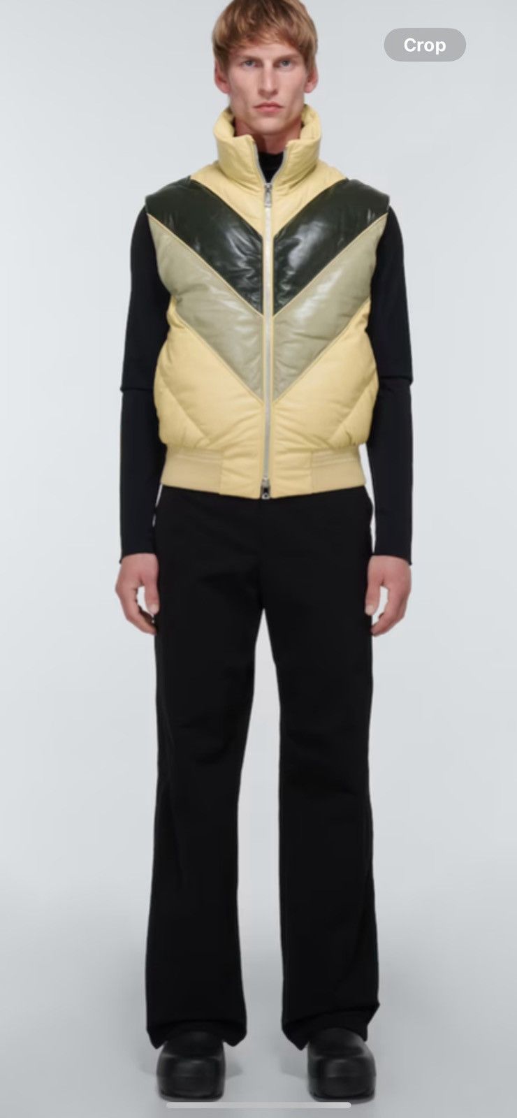 image of Bottega Veneta Men’S Down Leather Vest.xl.$4500, Men's