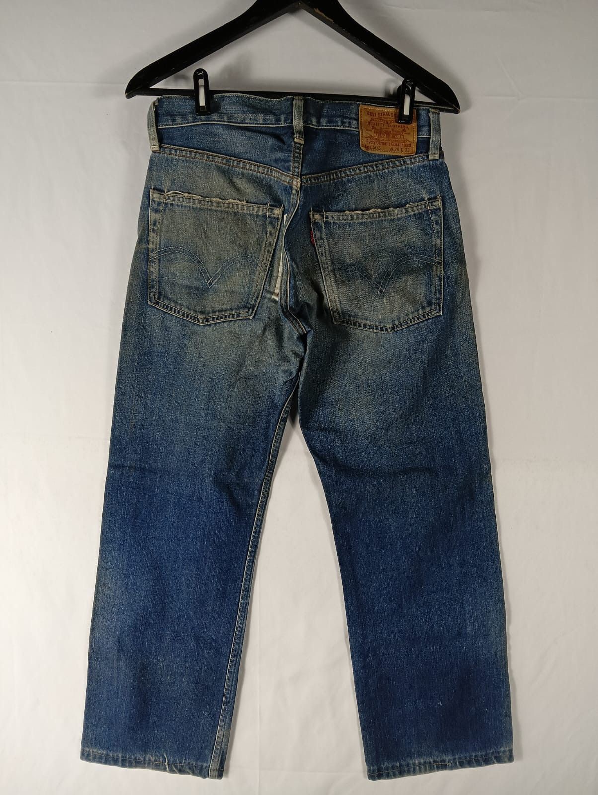 Levi's vintage Levis SelvAge 503 jeans distressed denim Size US 29 - 7 Thumbnail
