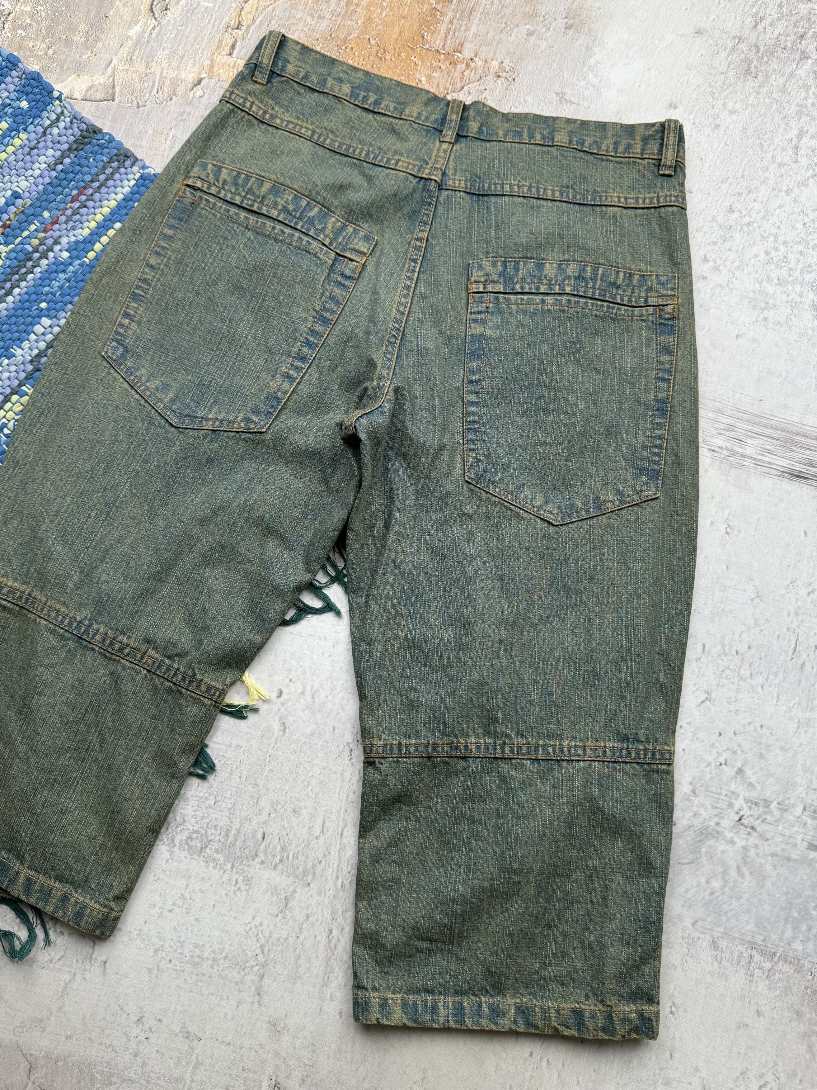 Japanese Brand Vintage Faded Long Wide Shorts A15D15(361) Size US 32 / EU 48 - 8 Thumbnail