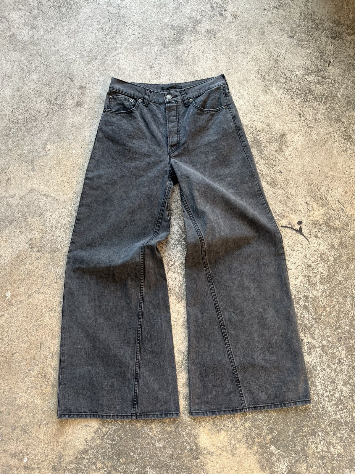 If Six Was Nine × Japanese Brand Black washed Flared Jeans wide fit // AP studio Japan brand Size US 29 - 1 Thumbnail