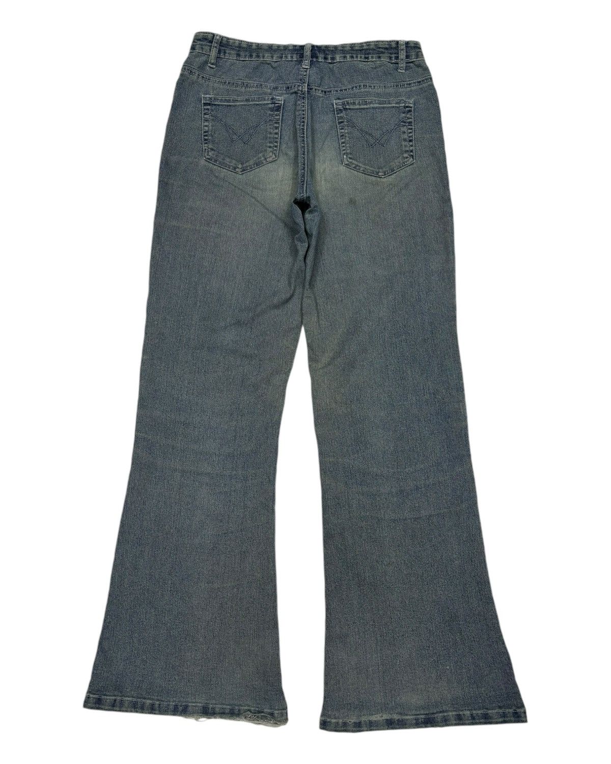 If Six Was Nine Vintage Stog Flare Jeans Flower Embroidery Denim Size US 30 / EU 46 - 8 Thumbnail