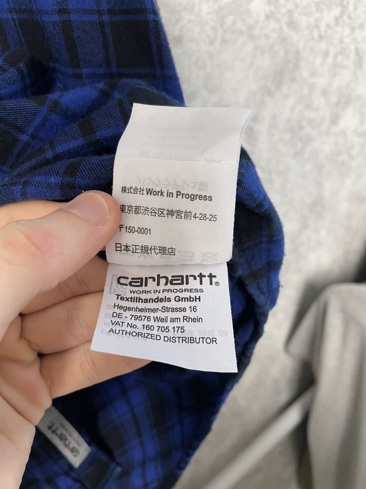 Carhartt Carhartt Blue Flannel Long Sleeve Button-Up Shirt Size US XL / EU 56 / 4 - 11 Thumbnail