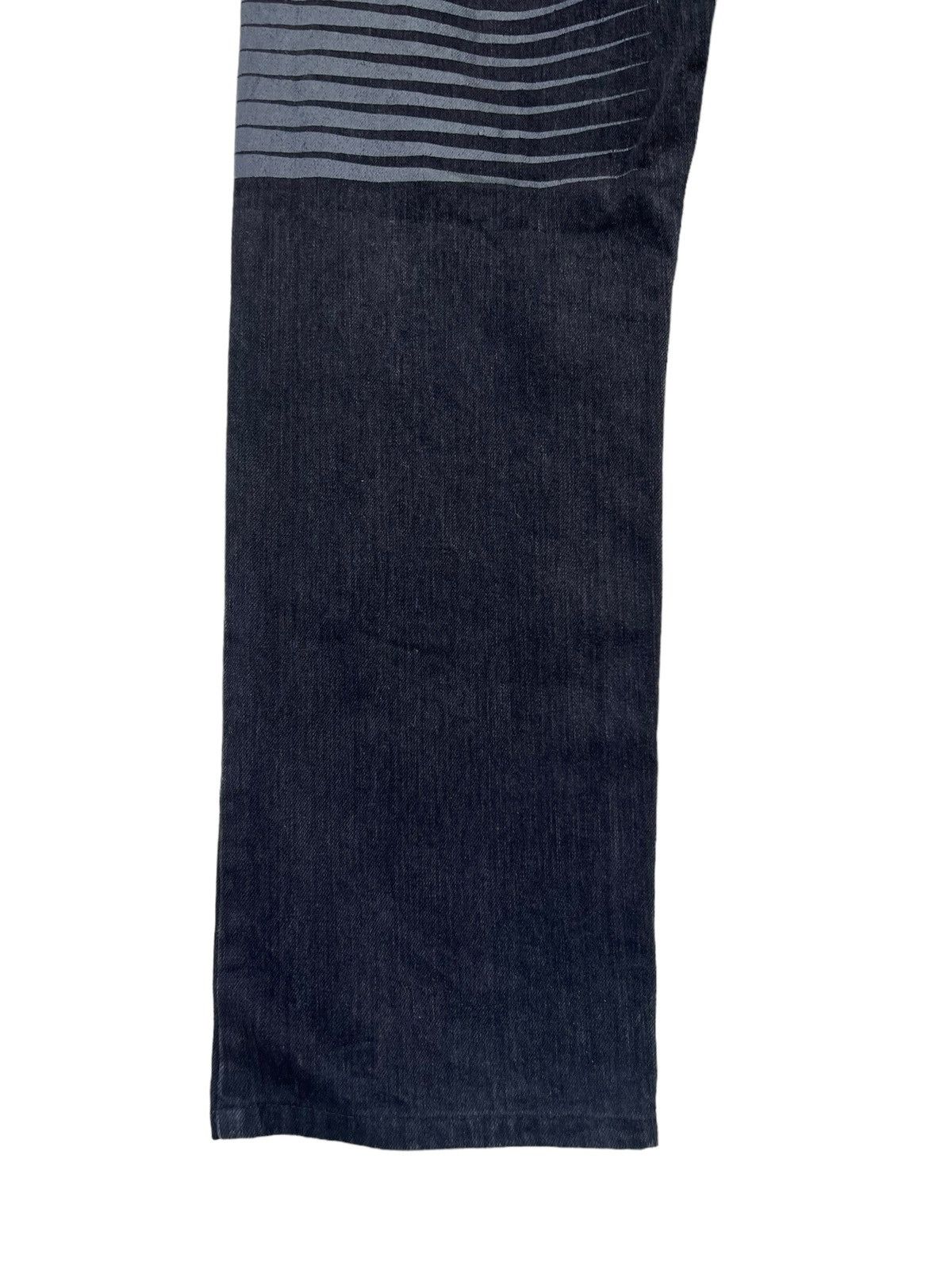 Vintage LUZ Life Under Zen Japan Stripe Distress Denim Jeans Size US 31 - 14 Thumbnail