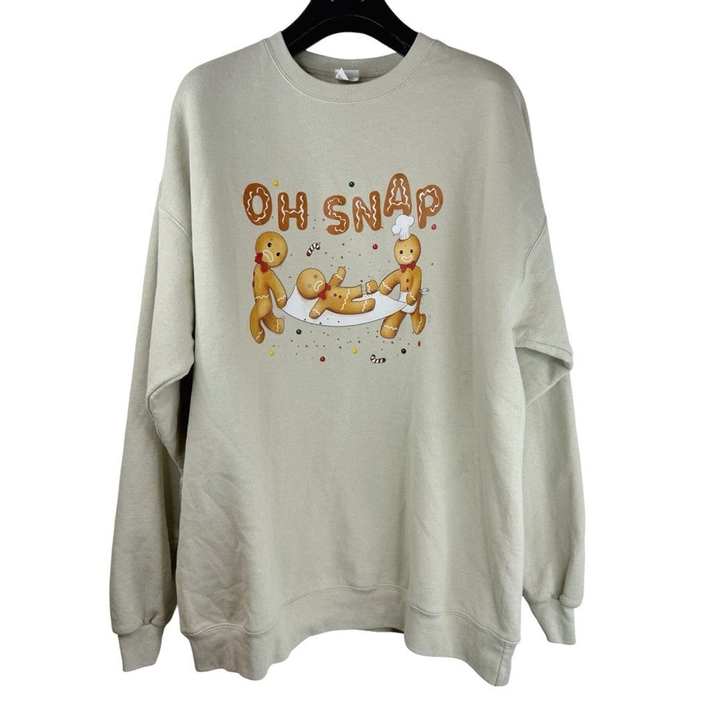 Hanes NWOT HANES Ecosmart Men's "Oh Snap" Graphic Sweatshirt XL Size US XL / EU 56 / 4 - 2 Thumbnail
