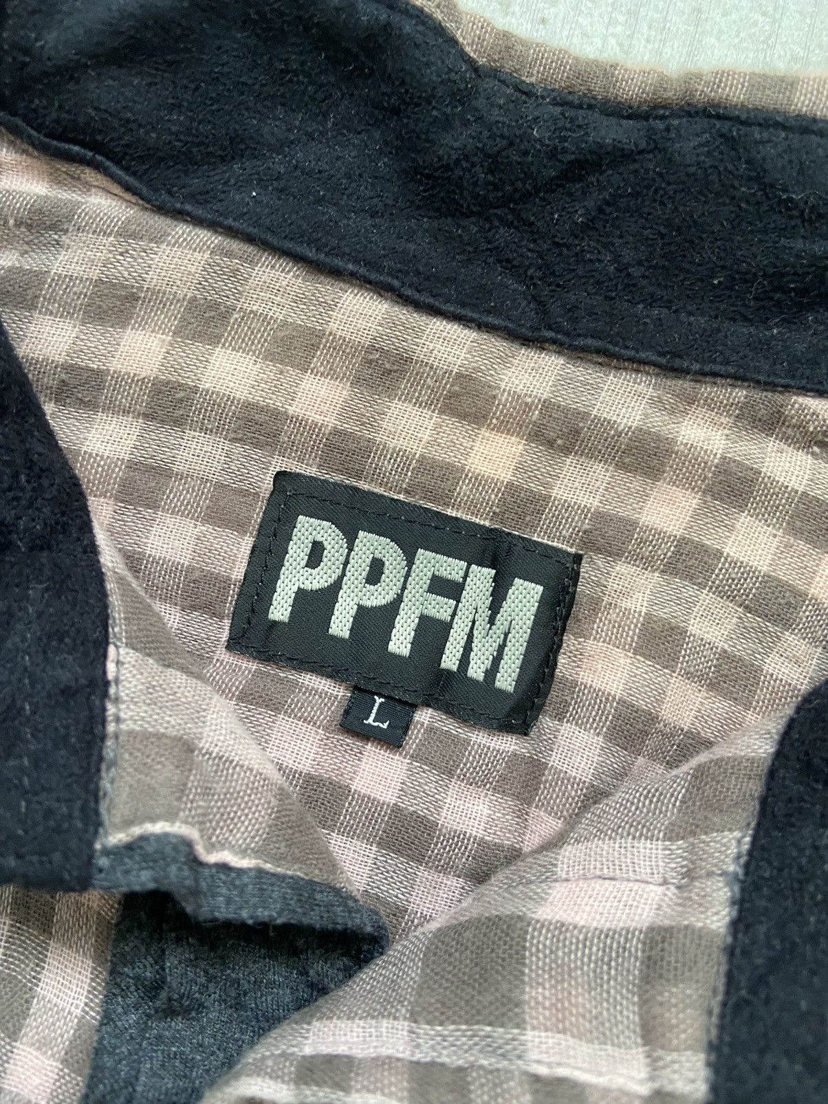 Japanese Brand Vintage 2000’s PPFM Visual Kei Hybrid Cotton Blend Shirt Size US M / EU 48-50 / 2 - 4 Thumbnail