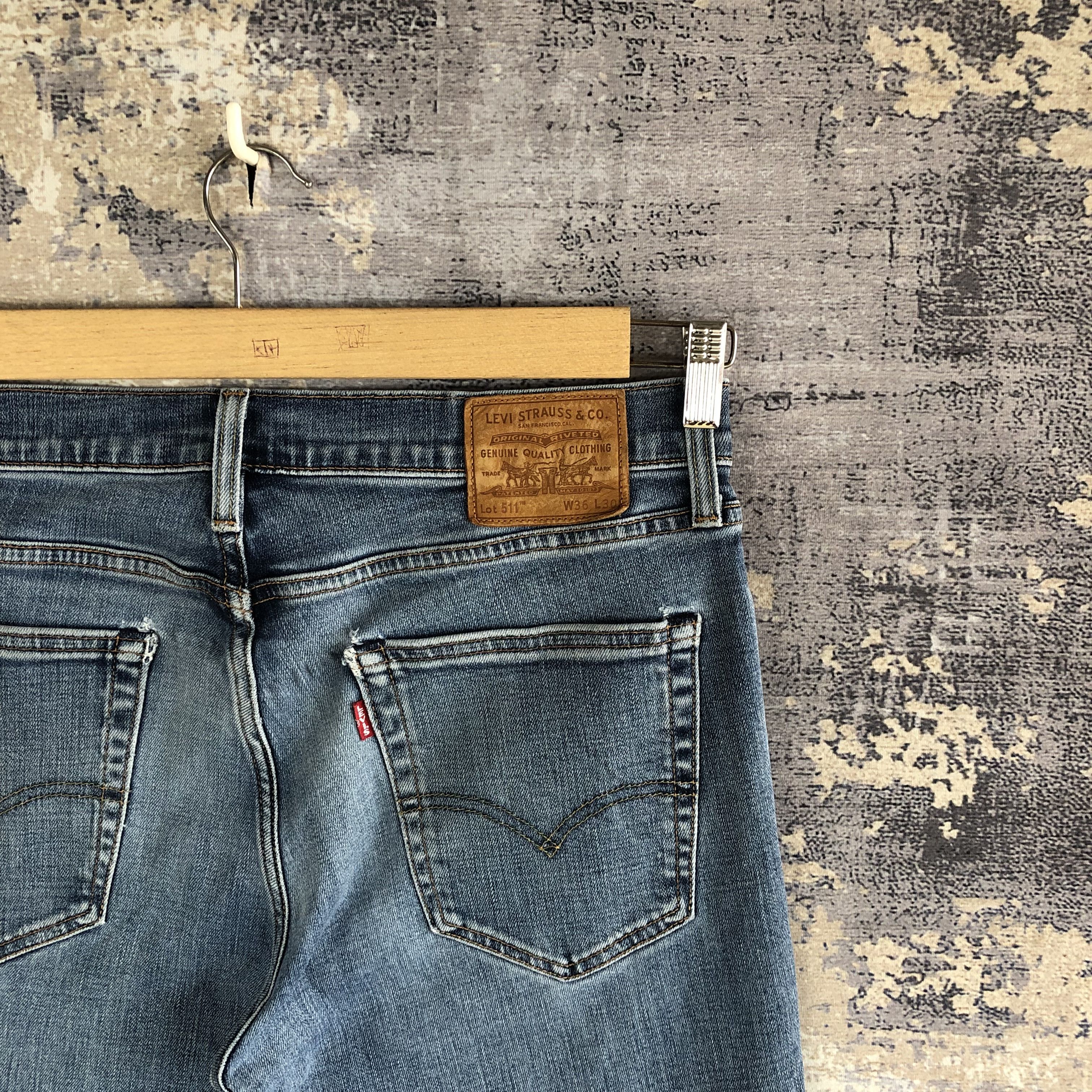 Levi's Vintage Y2K LVC Levis Faded Jeans Levi's 511 Skinny Denim Size US 34 / EU 50 - 5 Thumbnail