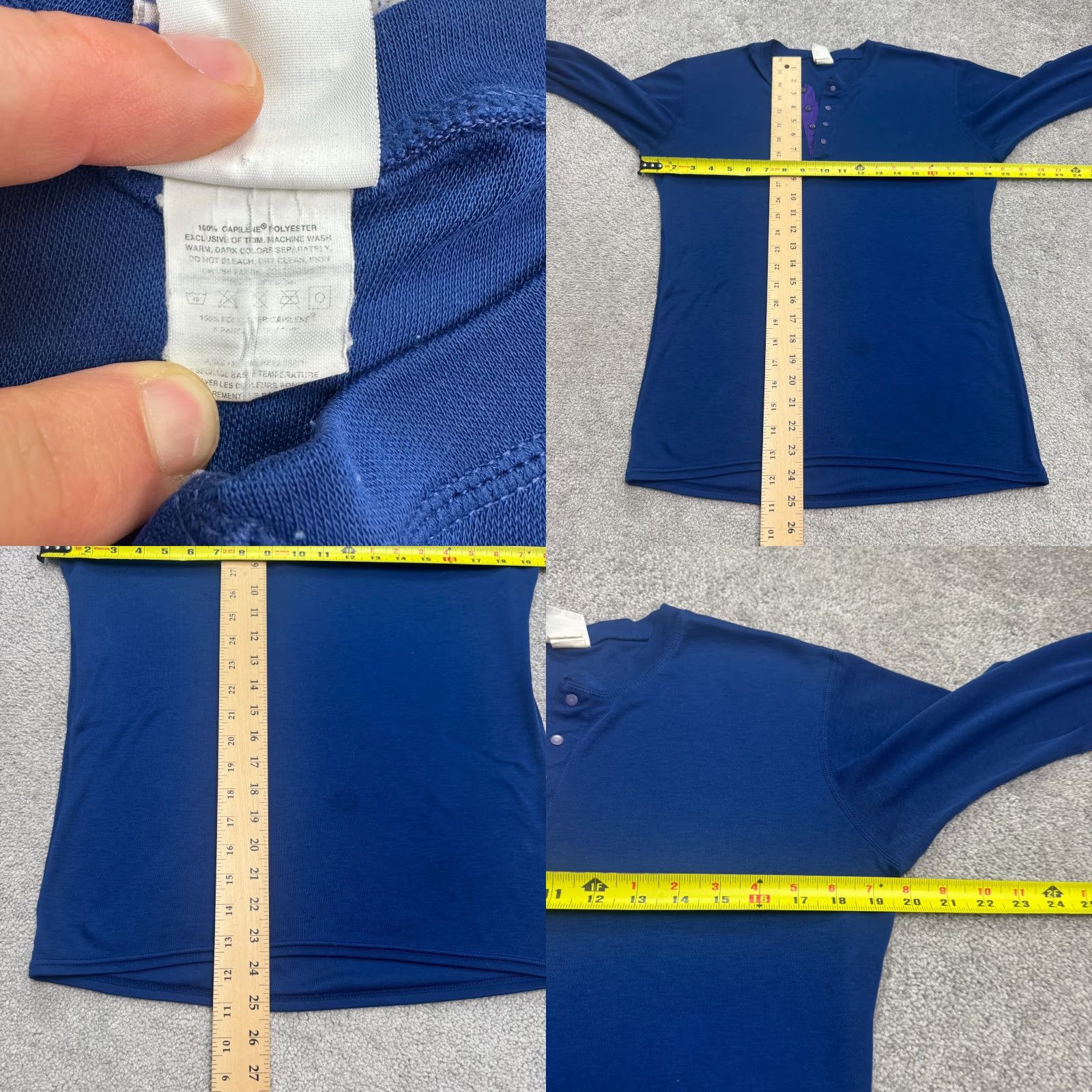 Patagonia VINTAGE Patagonia Capilene 1/4 Snap Henley Shirt Mens S Blue Size US S / EU 44-46 / 1 - 8 Thumbnail