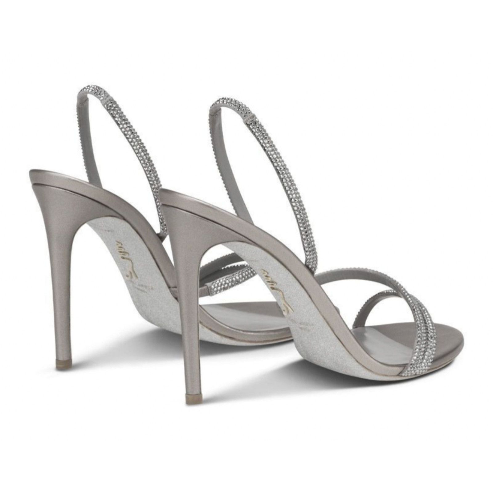Rene Caovilla Irina Crystal Strass Slingback Strap Sandal Heel Pump 36 Size US 6 / IT 36 - 10 Thumbnail