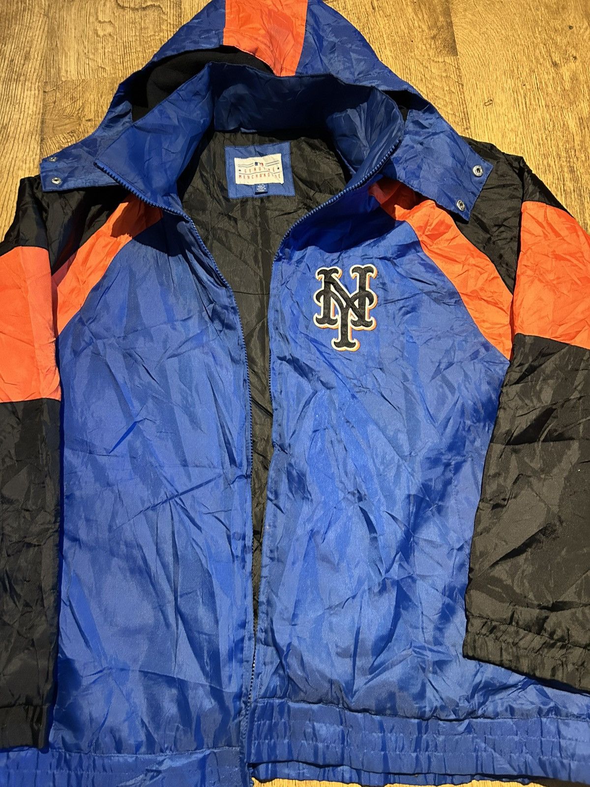 MLB Vintage New York Mets Puffy Windbreaker Jacket 90s MLB Size US L / EU 52-54 / 3 - 4 Thumbnail