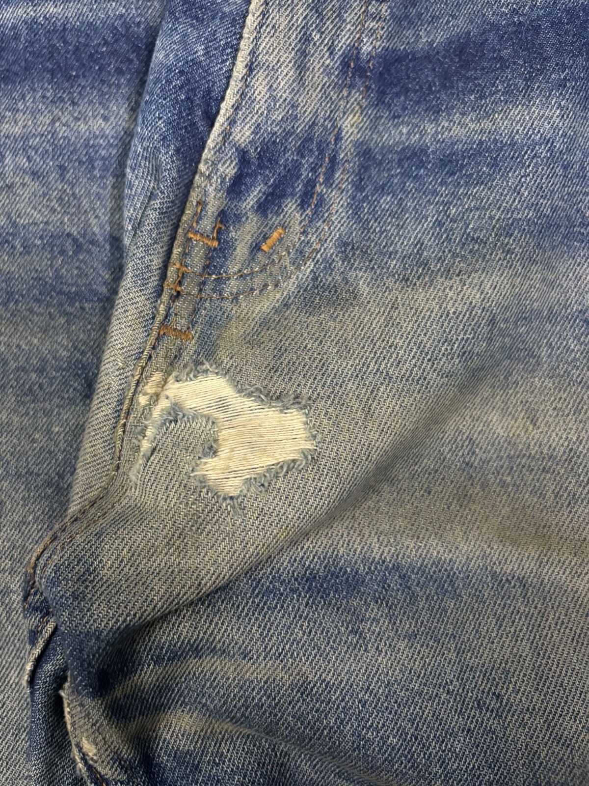 Other Y2K Prison Blues Dirt Mud Wash Loose Tapered Carpenter Jeans Size US 36 / EU 52 - 16 Thumbnail