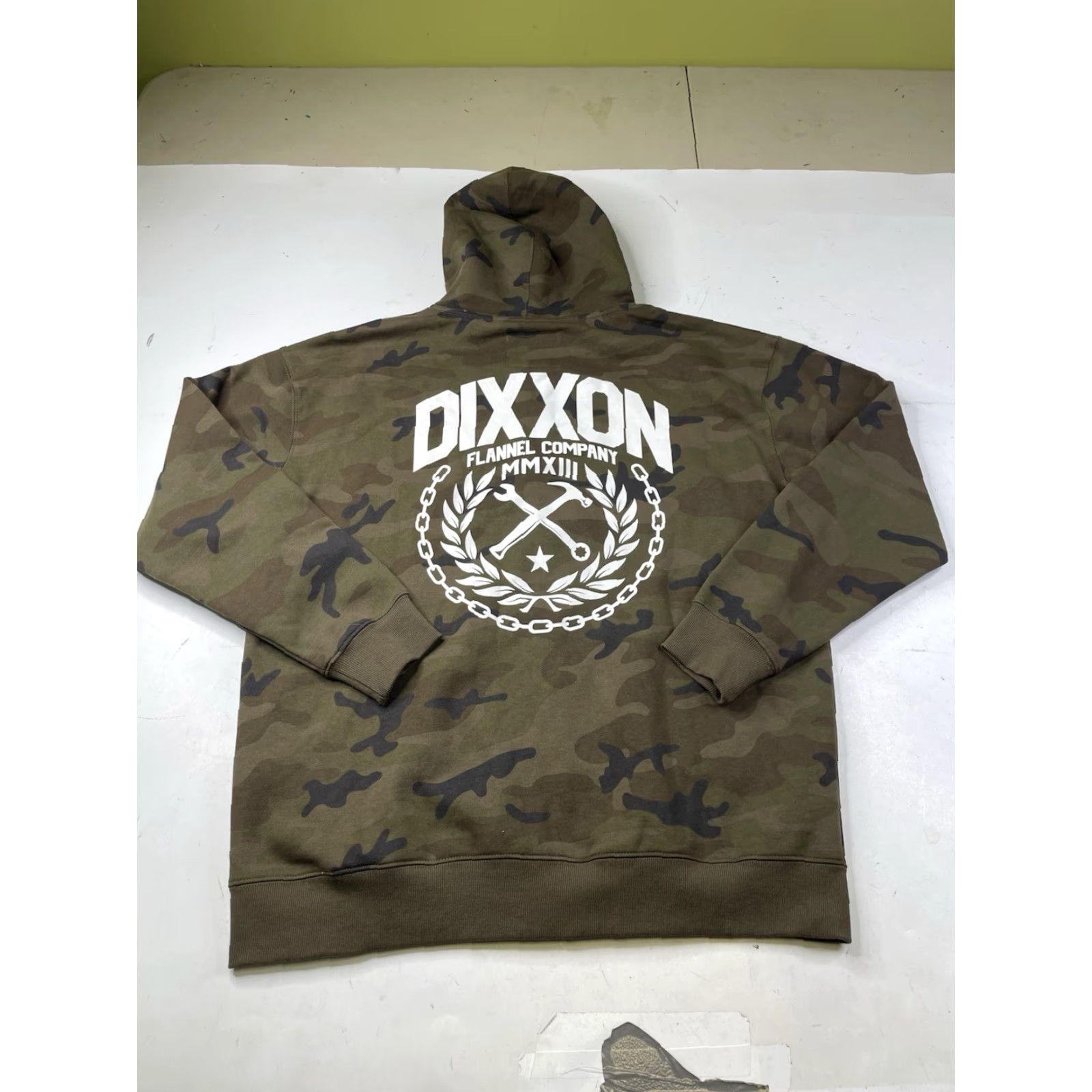 CO Dixxon Flannel Full Zip Camouflage Hoodie Sweatshirt Men’s XL Green Multicolor Graphic Print Hooded Pockets Army Biker Colorful Slong? Size US XL / EU 56 / 4 - 3 Thumbnail